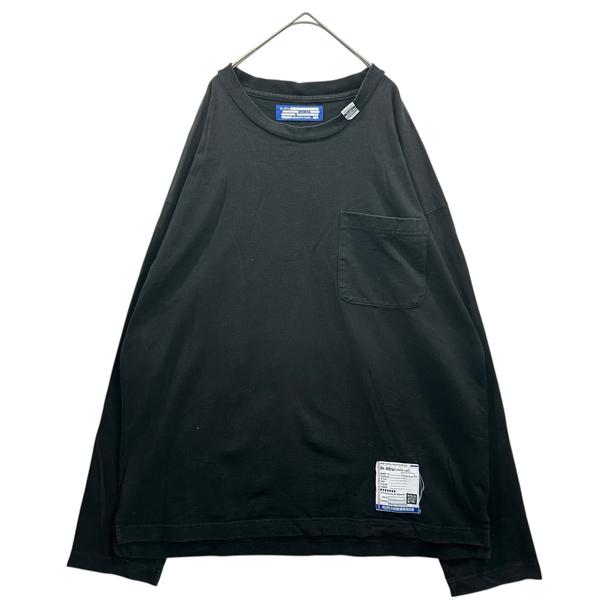 Maison MIHARA YASUHIRO(メゾンミハラヤスヒロ) 【in・stru(men-tal).】 Heavy Weight L/S T-shirt ヘヴィー ウェイト 長袖 Tシャツ I06LT502 50 ブラック