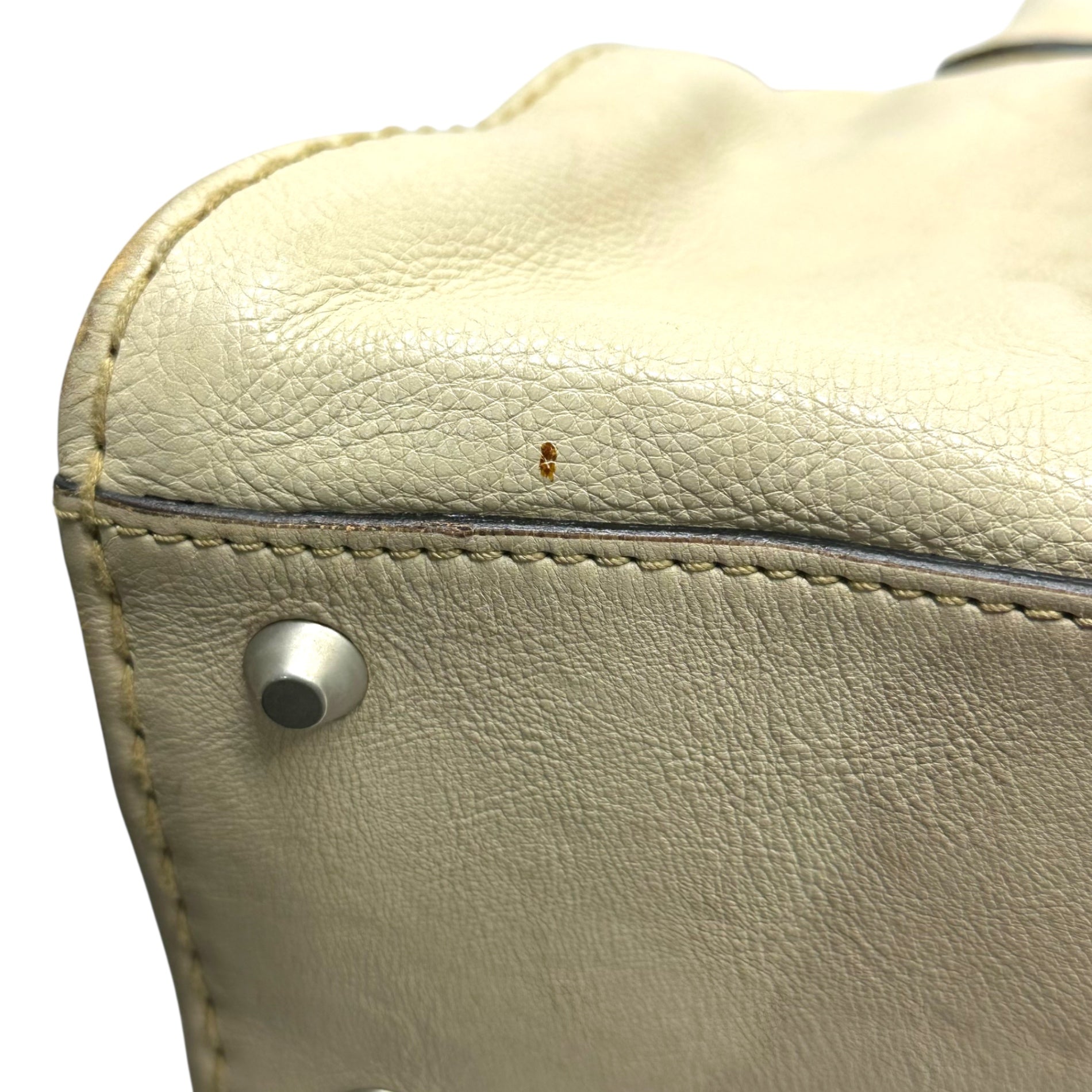 CHLOE(クロエ) EDITH エディス ステッチ レザー ハンド バッグ アイボリー