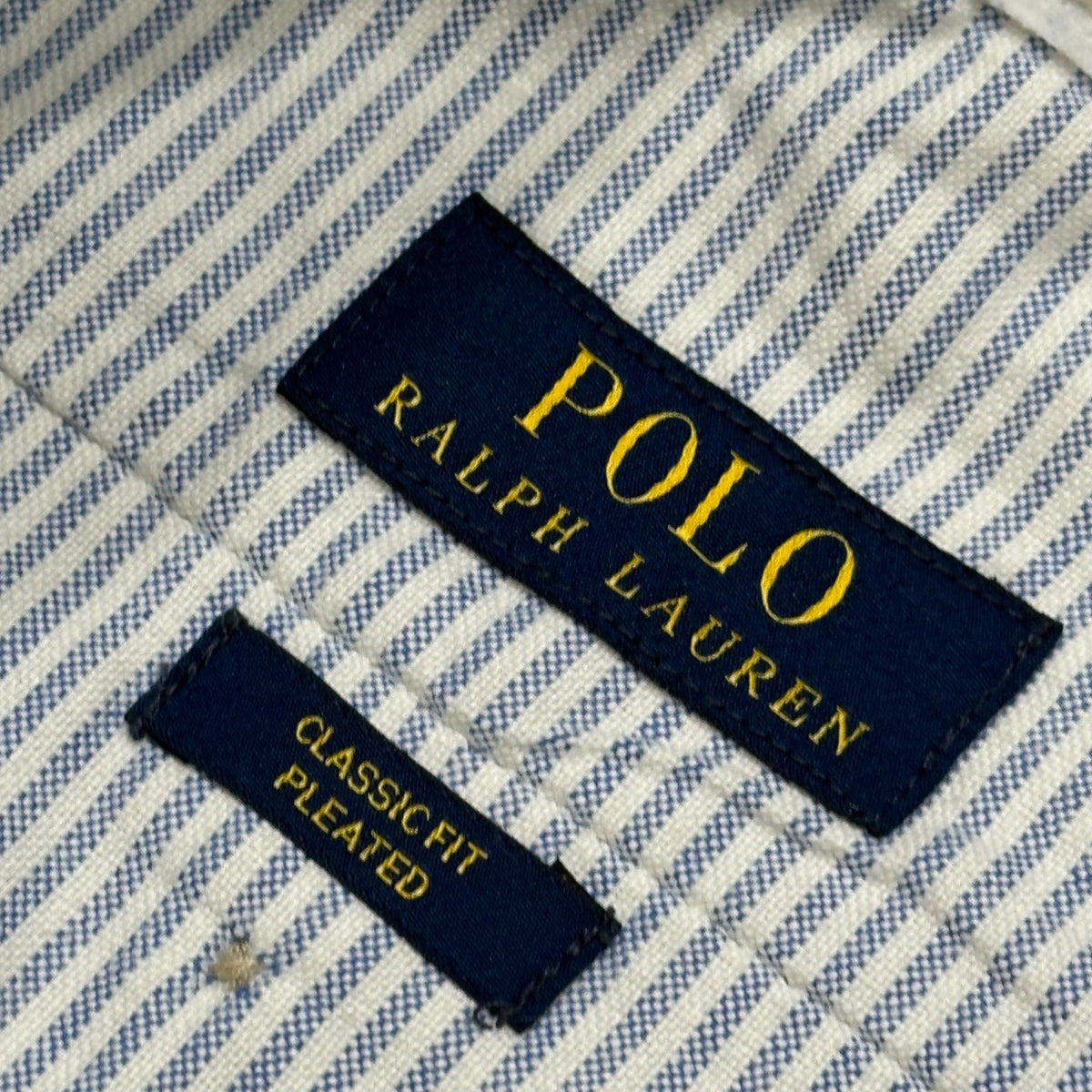 POLO RALPH LAUREN(ポロラルフローレン) W-pleated chino trousers 2タック チノ トラウザー W38 ベージュ パンツ ポロチノ