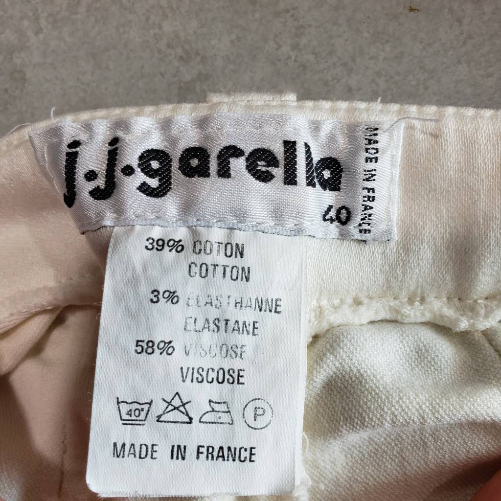 Euro Vintage(ヨーロッパヴィンテージ) Tabi_コットンジャージーパンツ 40(Mサイズ程度) ホワイト