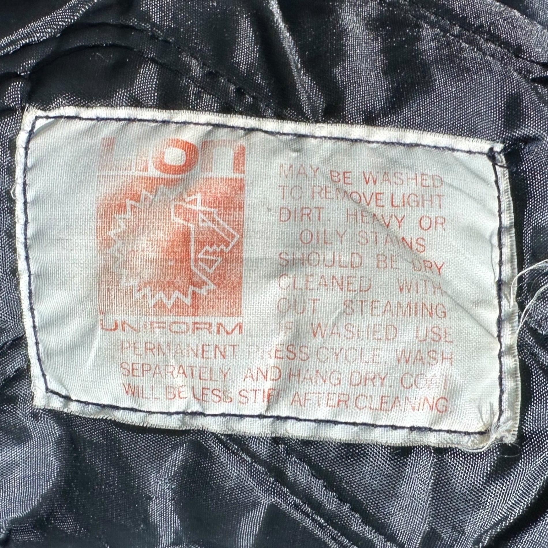 Lion(ライオン) 60's~70's TALON zip Uniform Nylon Work Jacket タロン ジップ ユニフォーム ナイロン ワーク ジャケット L ネイビー 推定60年代~70年代 ヴィンテージ 古着 中綿