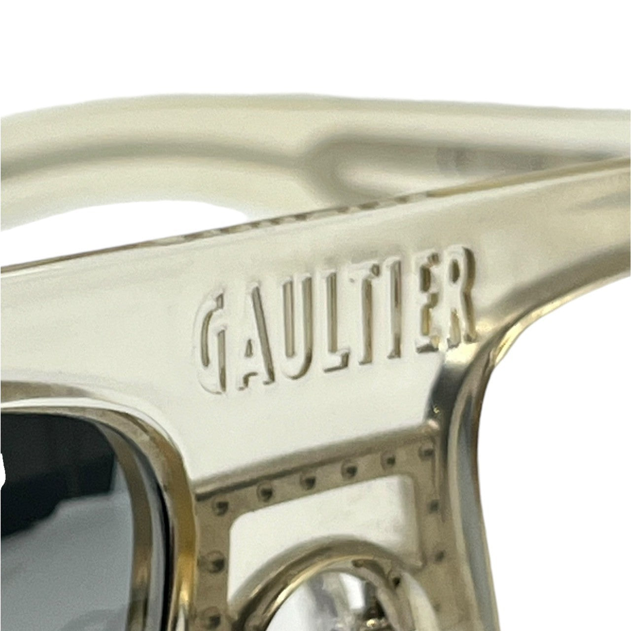 Jean Paul GAULTIER(ジャンポールゴルチエ) 90's Clear metal frame mirror lens sunglasses クリア メタル フレーム ミラー レンズ サングラス 56-6202 クリア サイバー 眼鏡 メガネ ロゴ
