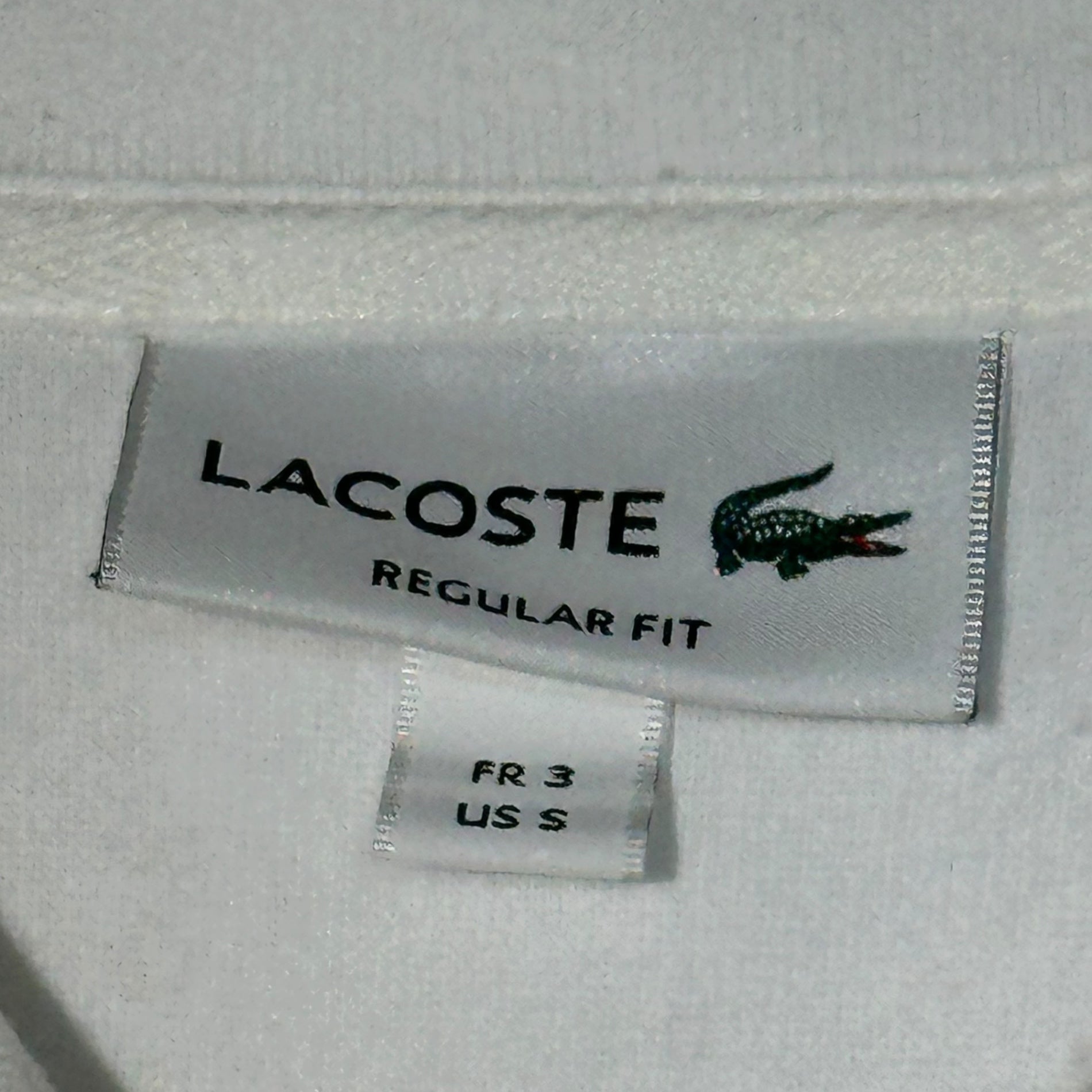 LACOSTE(ラコステ) Cotton Fleece Blend Regular Fit Polo Shirt コットン フリース ブレンド レギュラー フィット ポロシャツ PH5474 US S(JP M程度) ホワイト パイル 生地