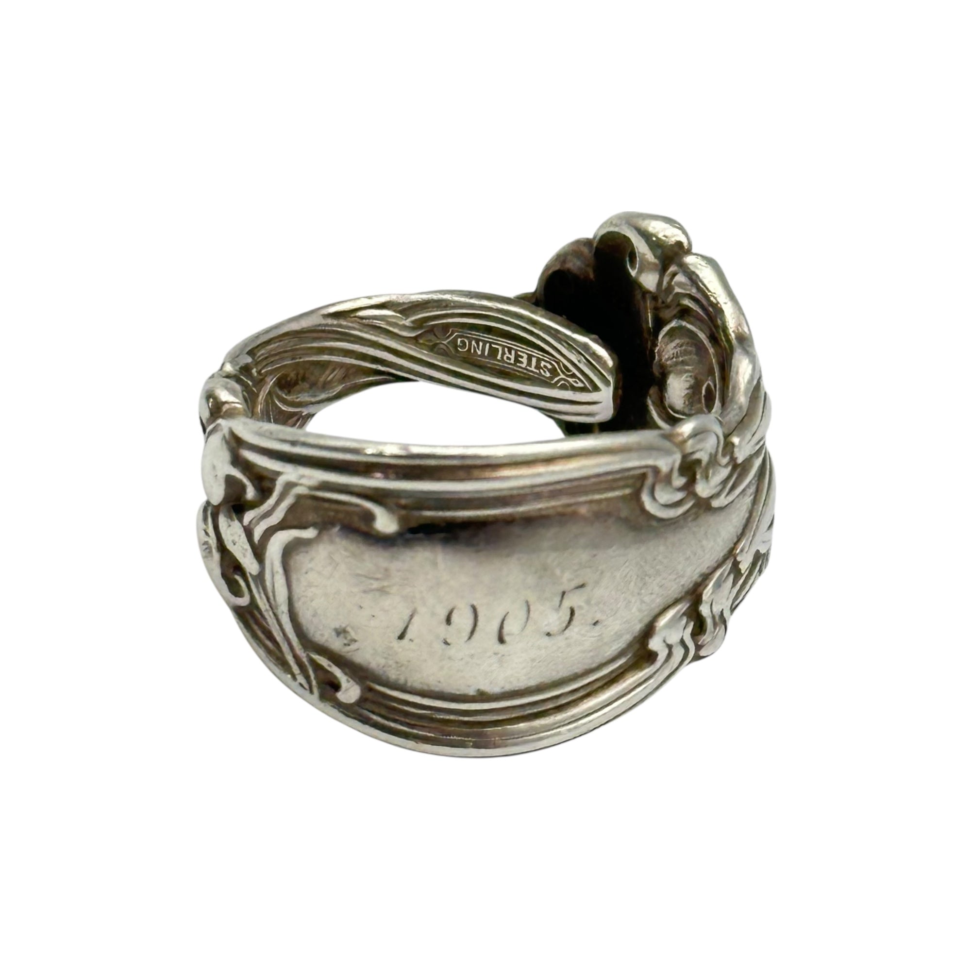 Euro antique(ヨーロッパアンティーク) 1900's Sterling Silver Spoon Ring スターリング シルバー スプーン リング 25号 シルバー 1900初頭 1905刻印 指輪 ヴィンテージ