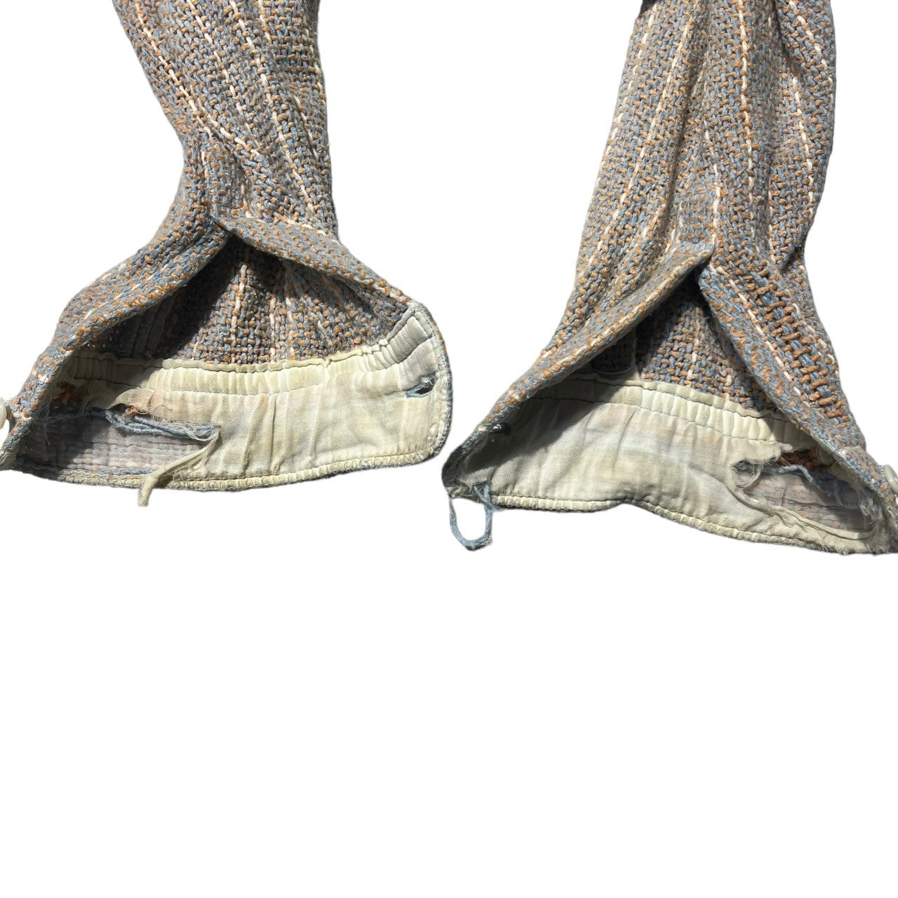 COMME des GARCONS HOMME(コムデギャルソンオム) 80~90's big silhouette braided shirt/ビッグシルエット編み込みシャツ/80年代/90年代 SIZE表記切れ ピンク×ブルー 品質表示タグ切れ 推定80~90年代