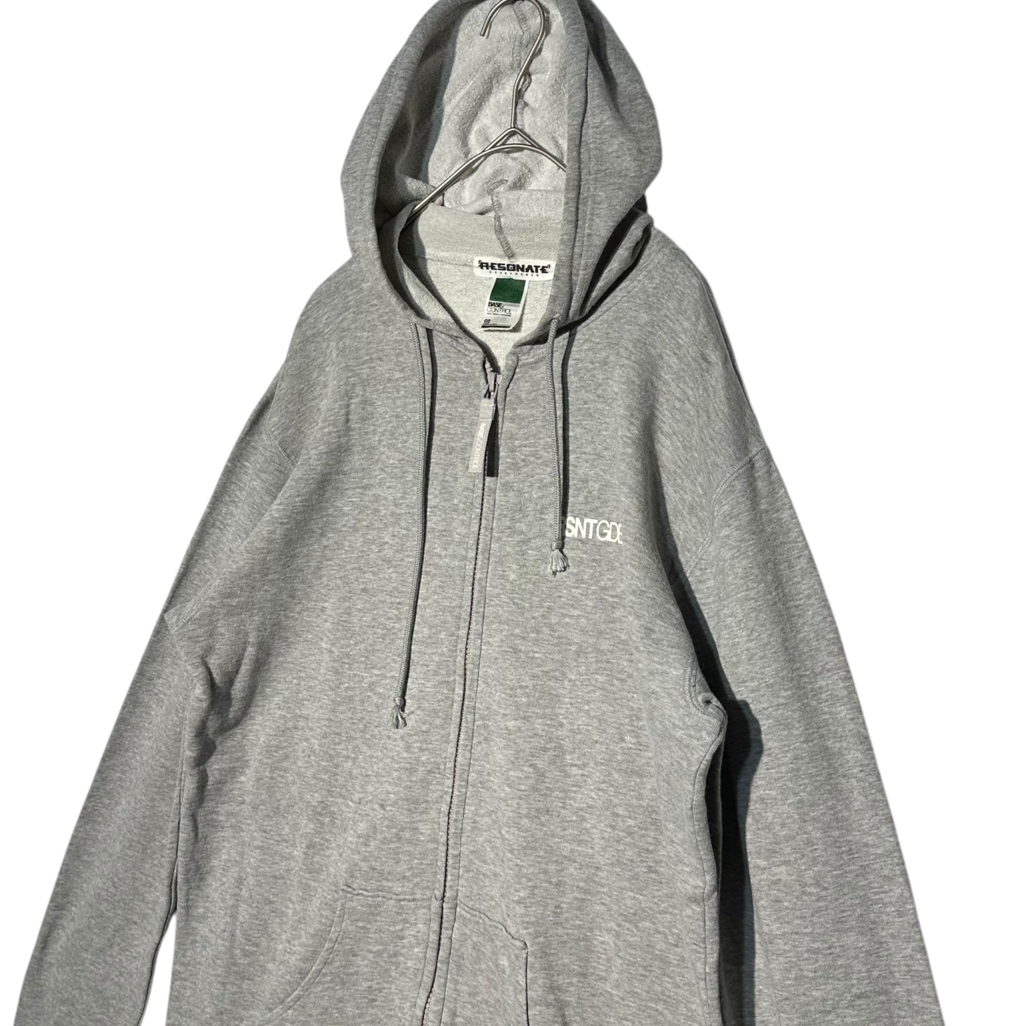 RESONATE GOODENOUGH(リゾネイトグッドイナフ) 00's BASE CONTROL BODY ZIP UP LOGO PARKA 2000年代 ベースコントロール ボディ ジップアップ ロゴ パーカー 02(M) グレー