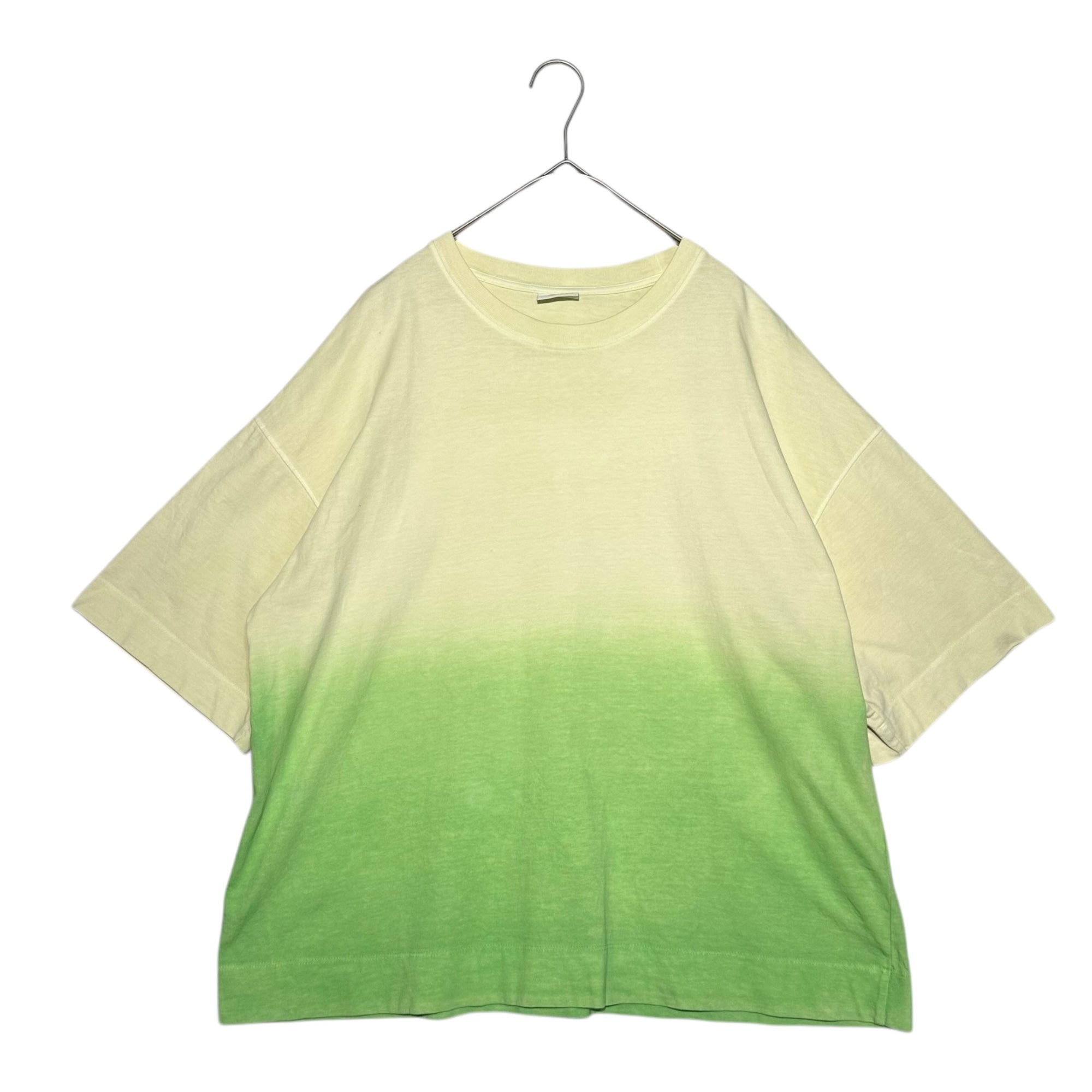 DRIES VAN NOTEN(ドリスヴァンノッテン) 23SS Harvey Gradient Big Size T-Shirt ハーヴィー グラデーション ビッグサイズ Tシャツ 011174-6625 XS(実寸XL程度) イエロー×グリーン 国内代理店タグ無し(セレクトショップ購入品)