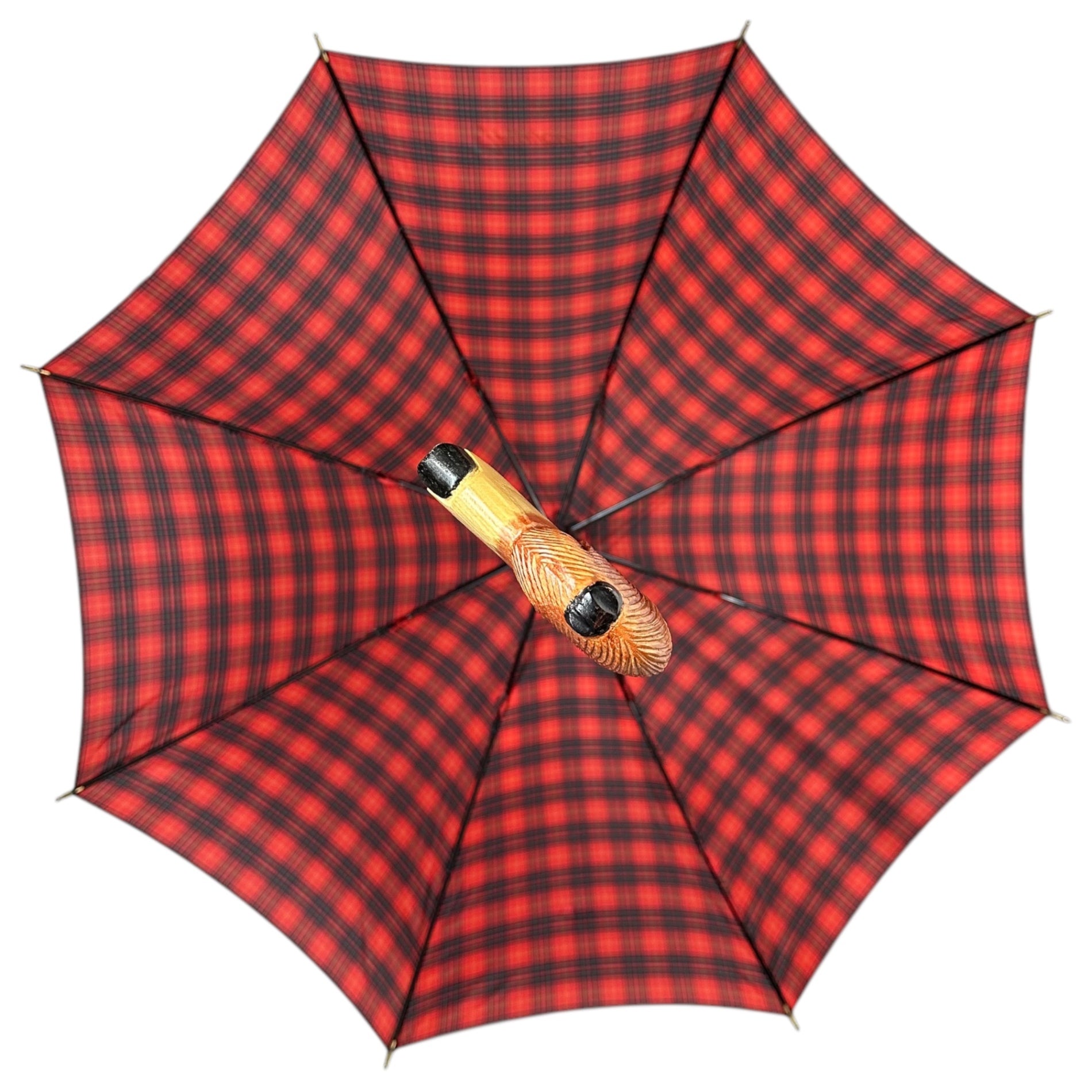 muveil(ミュベール) Dock Face Tartan Check Umbrella ドック フェイス タータン チェック アンブレラ レッド×ブラック 傘 犬