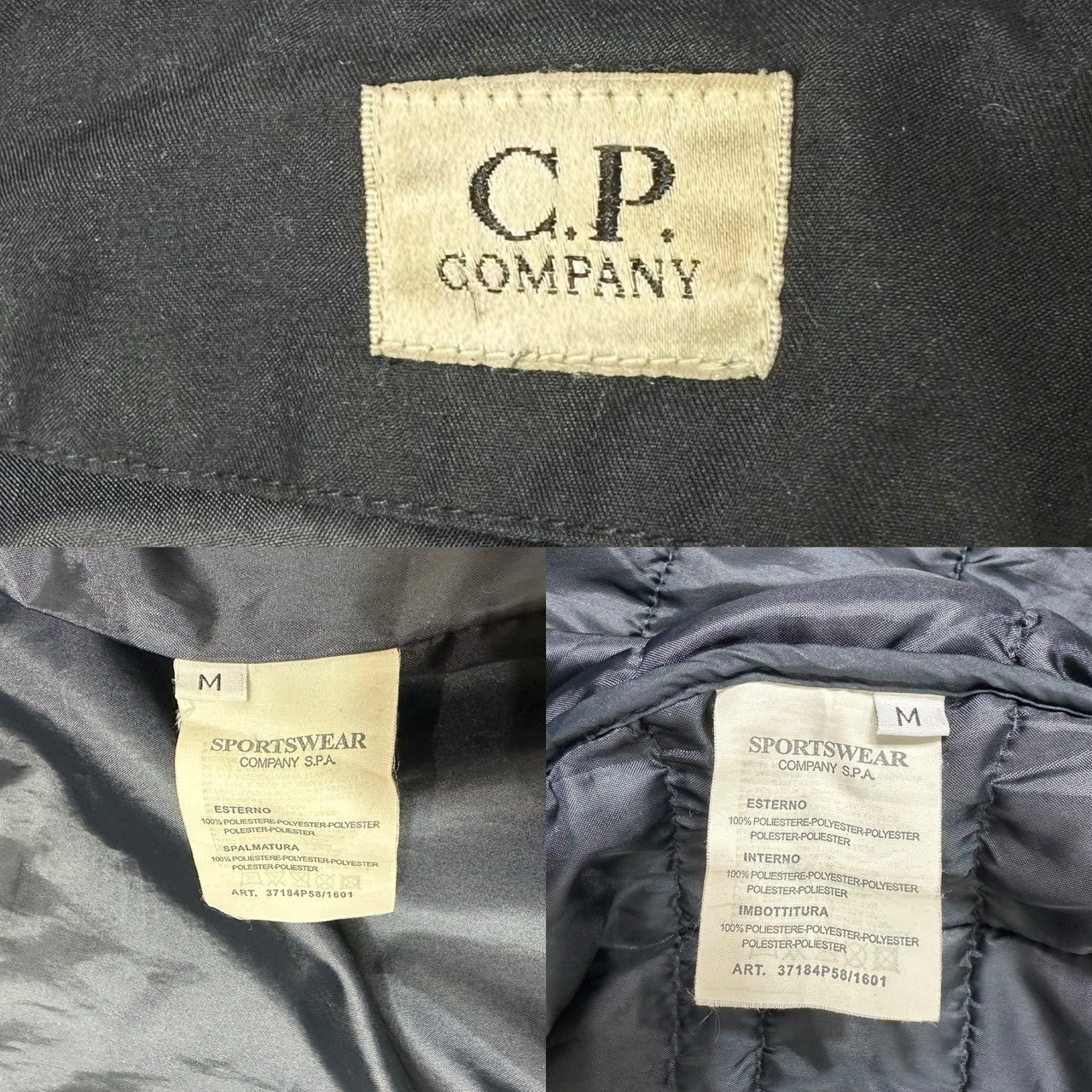 C.P.COMPANY(シーピーカンパニー) 02AW M65 down liner goggle jacket ミリタリー ダウン ライナー ゴーグル ジャケット 37184P58 M ダークネイビー 00's アーカイブ