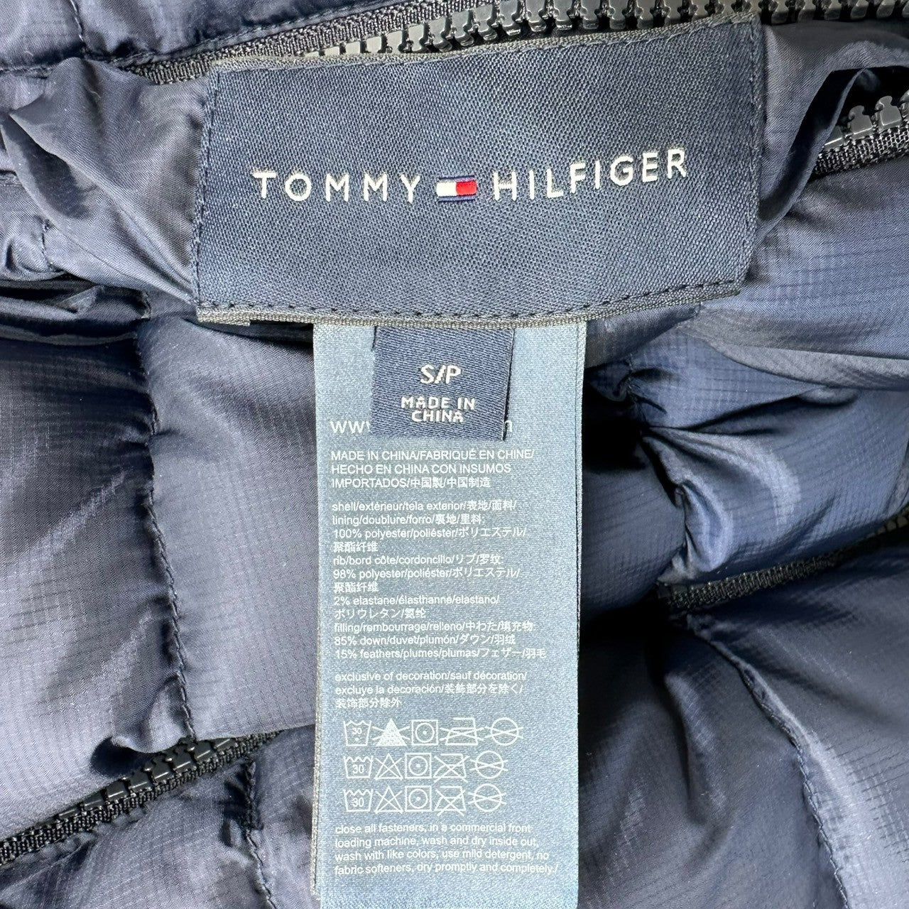 TOMMY HILFIGER(トミーヒルフィガー) Reversible Down Jacket リバーシブル ダウン ジャケット 0215905 S ネイビー×ホワイト