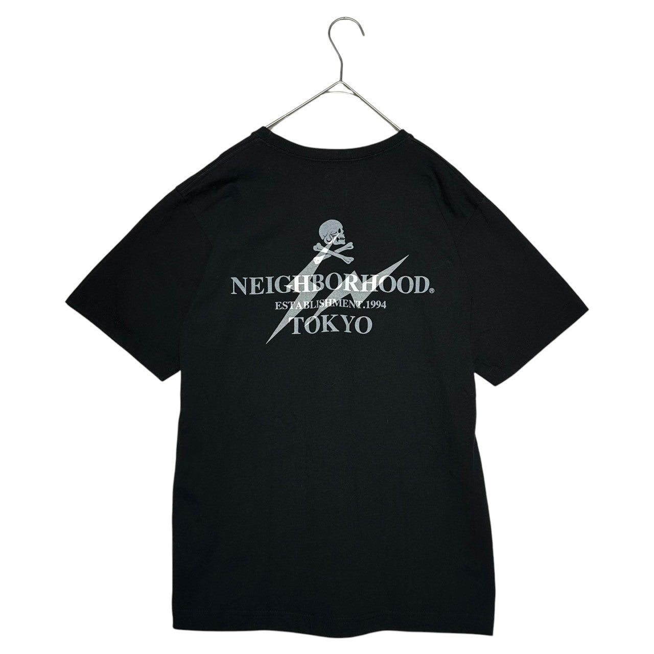 NEIGHBORHOOD × FRAGMENT DESIGN(ネイバーフッド×フラグメントデザイン) 00's patch print T-shirt ワッペンプリント Tシャツ 1(S程度) ブラック