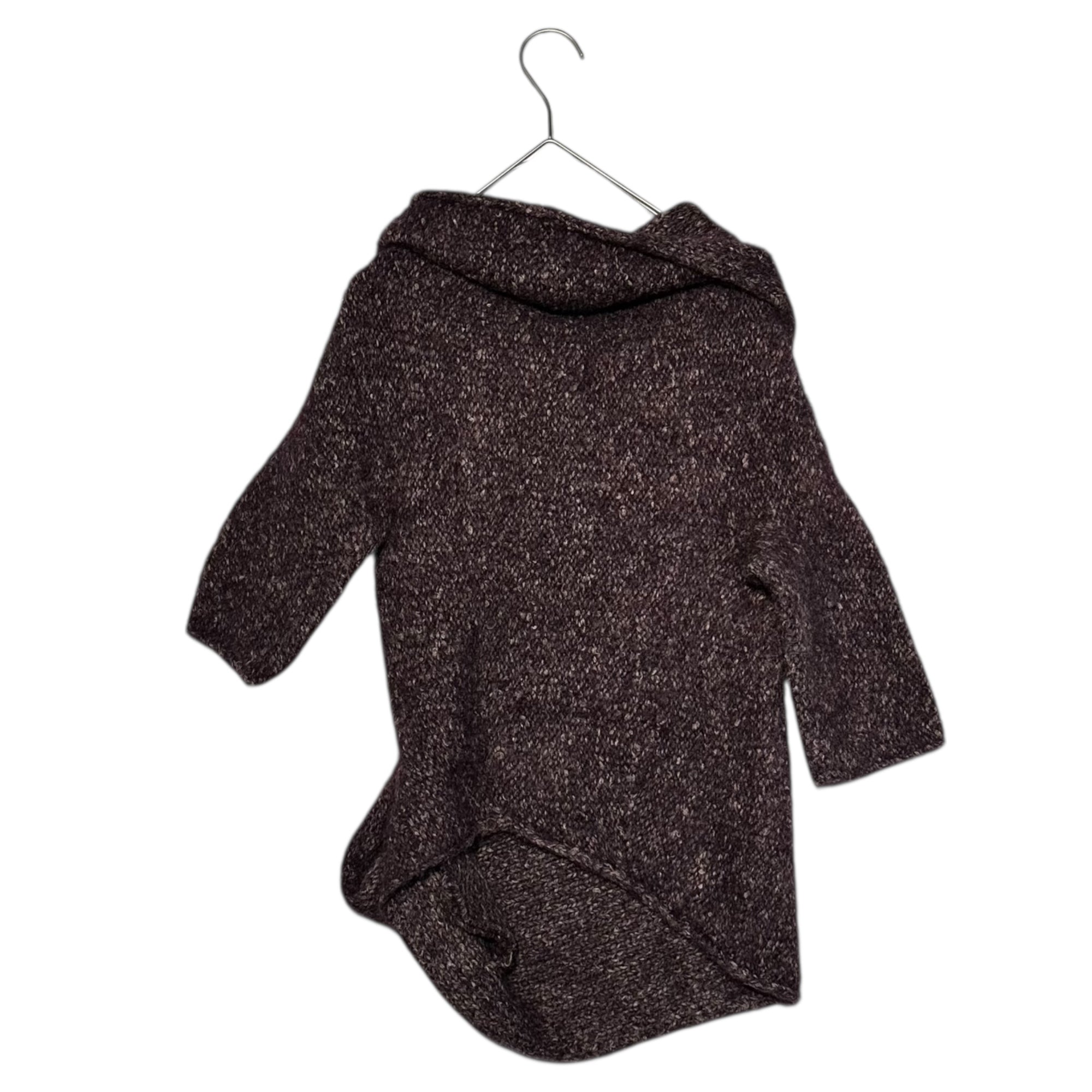 Y's(ワイズ) 00AW Wide Neck Modified S/S Knit ワイドネック 変形 半袖 ニット YT-K16-979 3(L程度) パープル 2000AW 00's