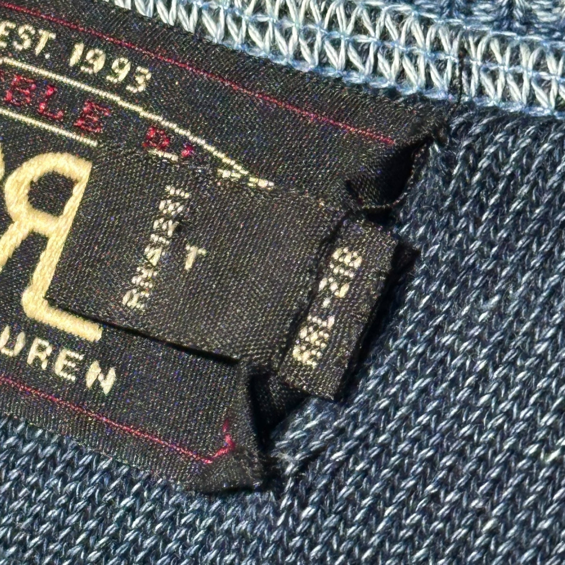 RRL(ダブルアールエル) Indigo Knit Chimayo Pattern Henley Neck Knit インディゴニット チマヨ柄 ヘンリーネック ニット S インディゴ