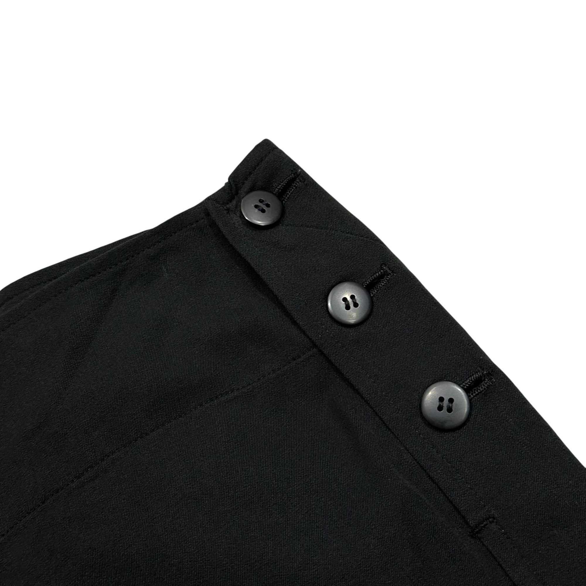 ISSEY MIYAKE(イッセイミヤケ) 2011SS Side-Button Stretch Pants サイドボタン ストレッチ パンツ スラックス IM11FF026 2(M) ブラック