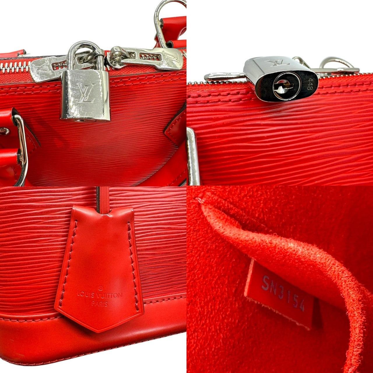 LOUIS VUITTON(ルイヴィトン) Alma Epi アルマ エピ ハンド バッグ M52147 レッド レザー 箱付 SN3154