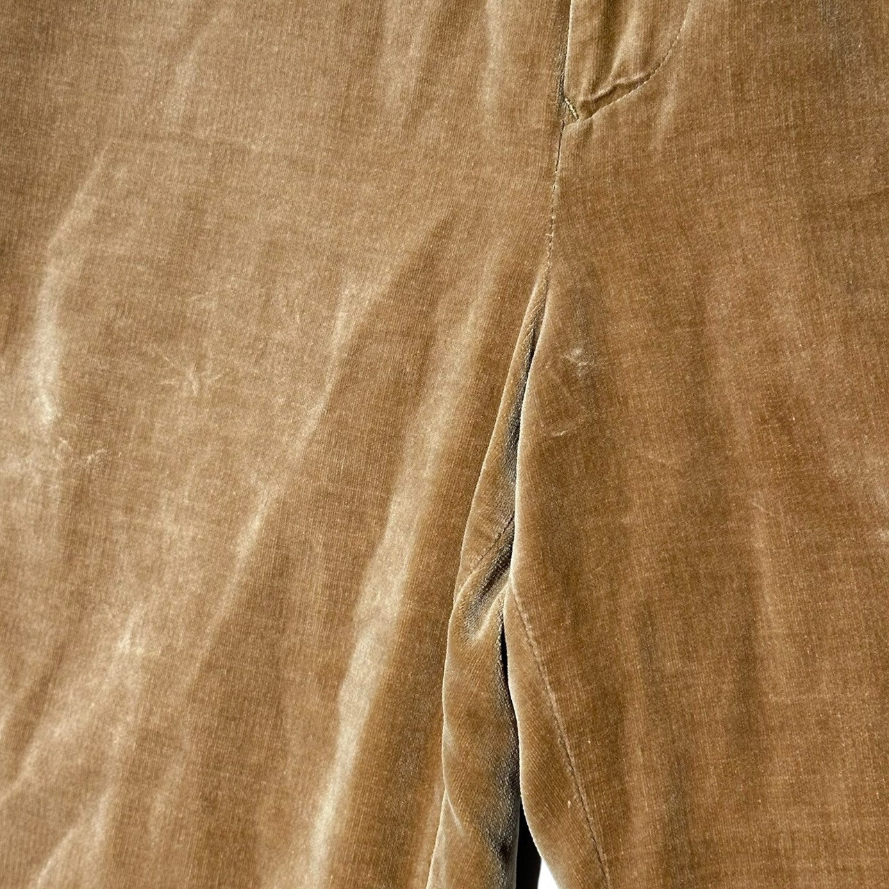 ISSEY MIYAKE(イッセイミヤケ) 90's Velour tight straight pants ベロア タイト ストレート パンツ IM63-FF126 M ベージュ