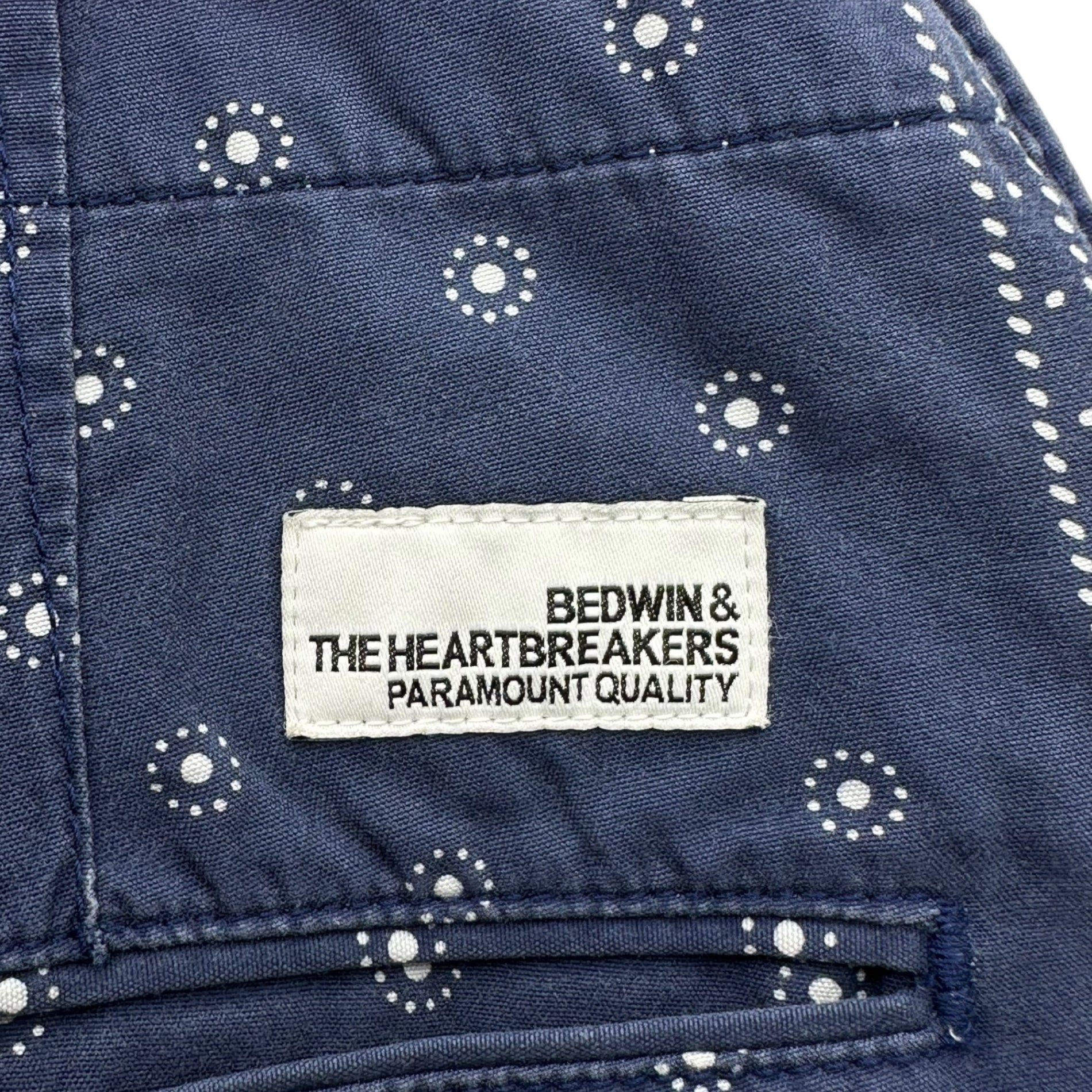 BEDWIN(ベドウィン) 4/L MILITARY OG BANDANA PANTS "MARCY" ミリタリー オリジナル バンダナ ショーツ 表記無(L程度) ブルー ハーフ ショート パンツ