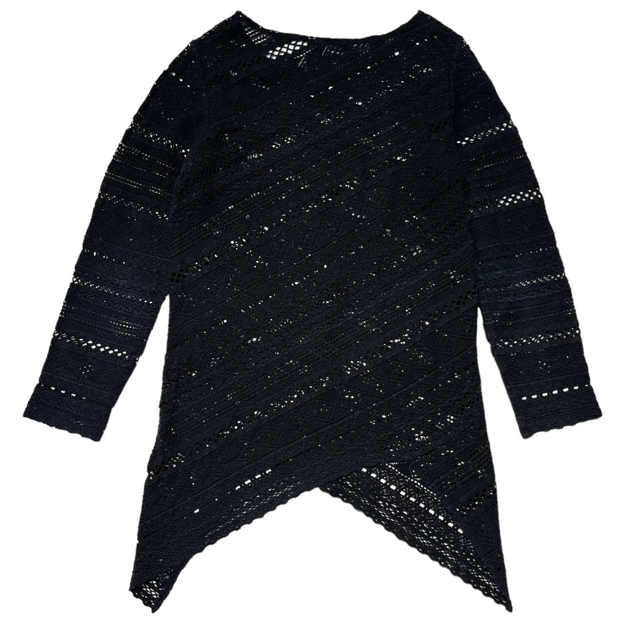 tricot COMME des GARCONS(トリココムデギャルソン) Old lace pullover cut and sew オールド レース プルオーバー カットソー メッシュ ブラック