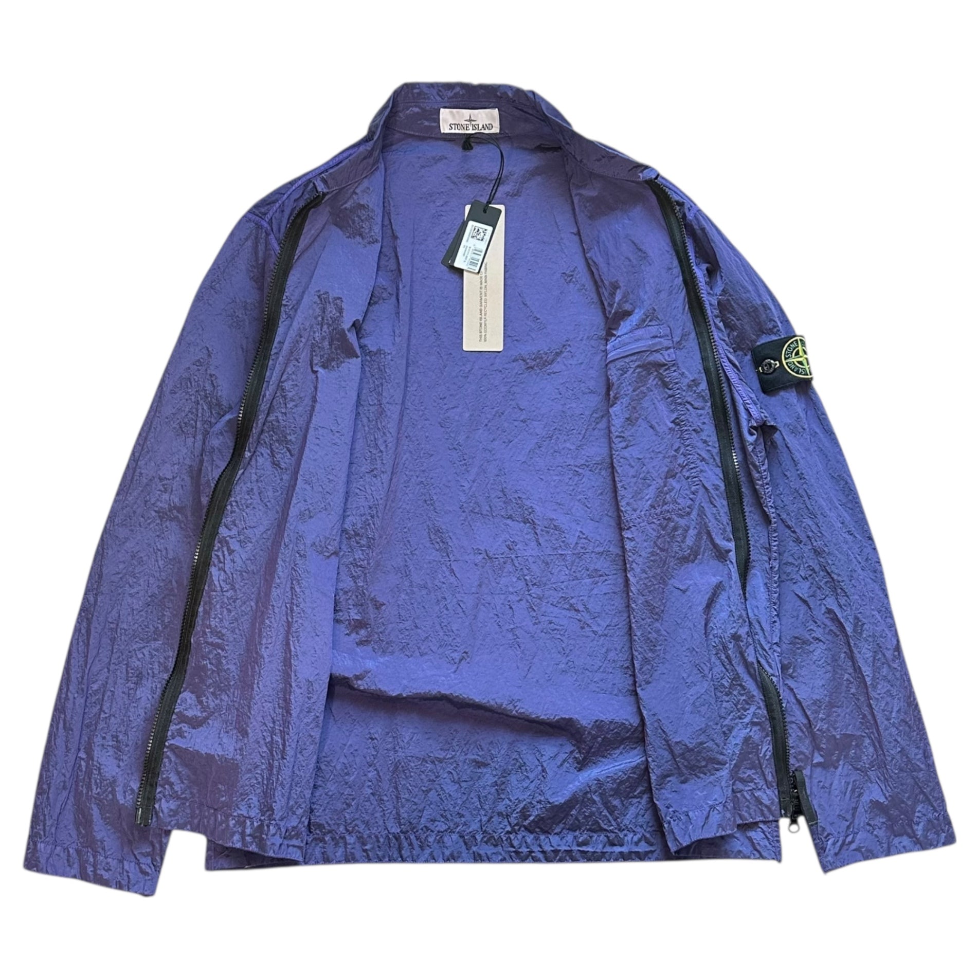 STONE ISLAND(ストーンアイランド) 24SS Nylon Metal Shirt Jacket ナイロン メタル シャツ ジャケット 801511219 XL パープル