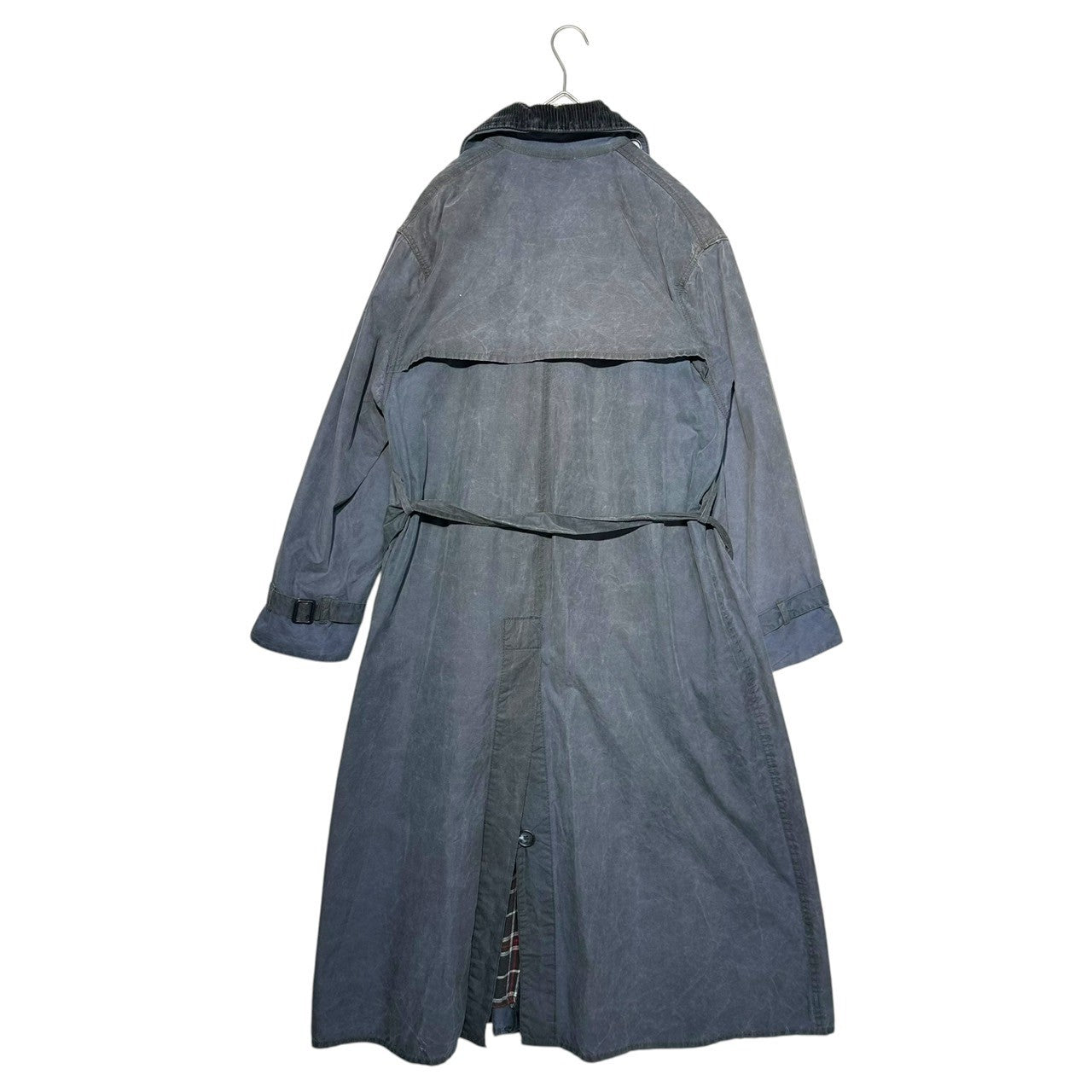 Barbour(バブアー) 90's Vintage Oiled TRENCH COAT ヴィンテージ オイルド ロング トレンチ コート C40(L程度) ネイビー 90年代 3ワラント