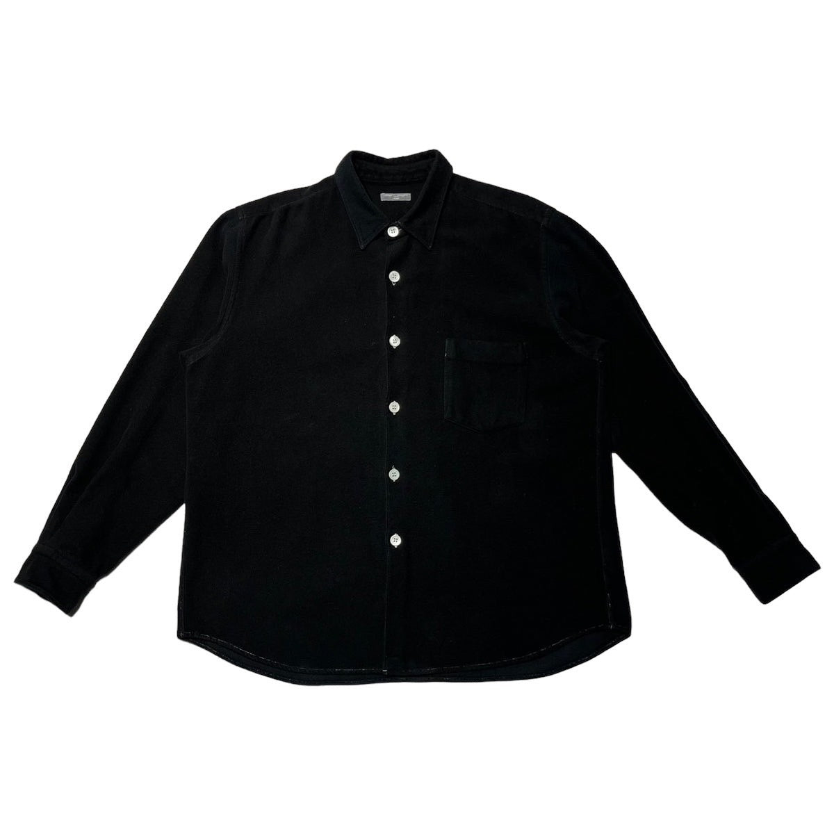 COMME des GARCONS HOMME(コムデギャルソンオム) 02AWコットンメルトンシャツジャケット/CPOシャツジャケット HH-B035 表記なし(M~L程度) ブラック AD2002 田中オム