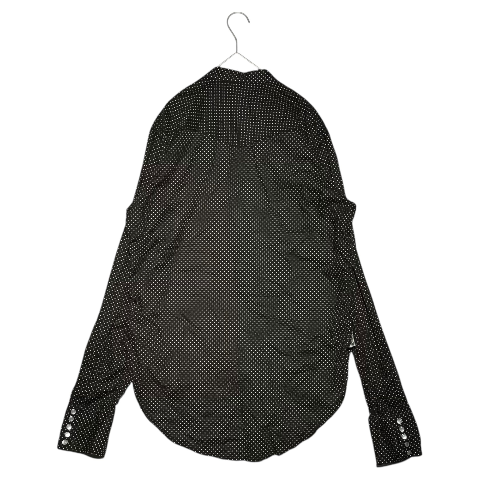 Levi's® Lefty Jean by Takahiro Kuraishi(リーバイス レフティージーン) Side slit dot pattern collarless shirt サイドスリット ドット柄 ノーカラーシャツ LPCL06-101S M ブラウン×ホワイト 宮下貴裕×倉石一樹 コラボアイテム