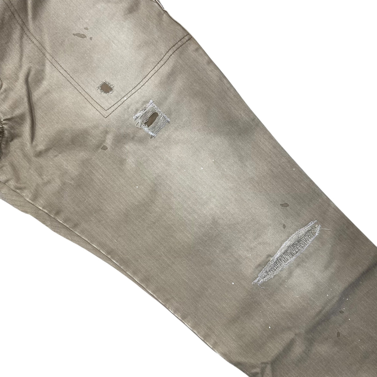 assemble a.k.a AFFA(アッセンブルエーケーエーエーエフエフエー) Distressed Bondage Pants ダメージ加工 ボンテージ パンツ AFN4501 M ベージュ