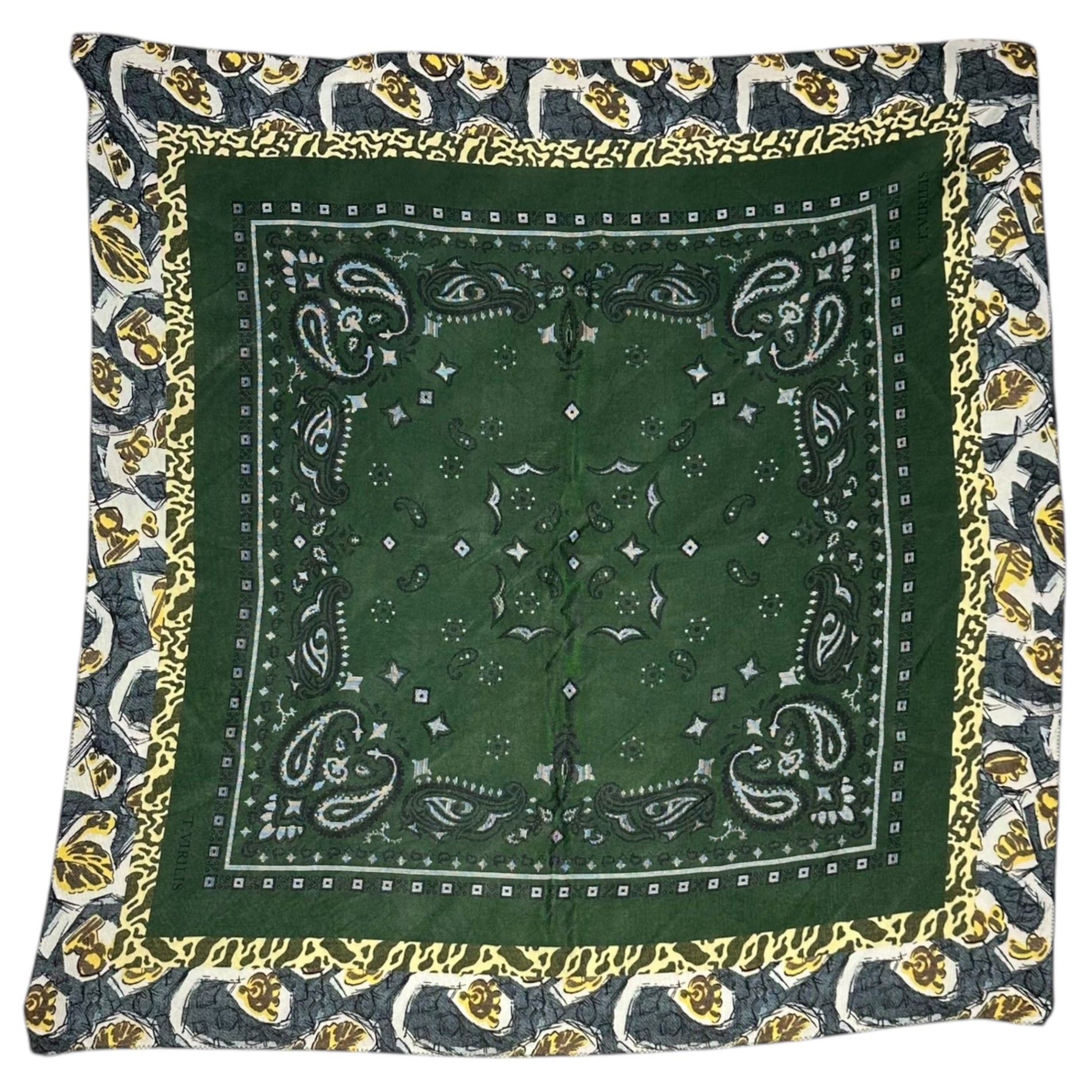 TOGA VIRILIS(トーガビリリース) Paisley Scarf ペイズリー スカーフ グリーン