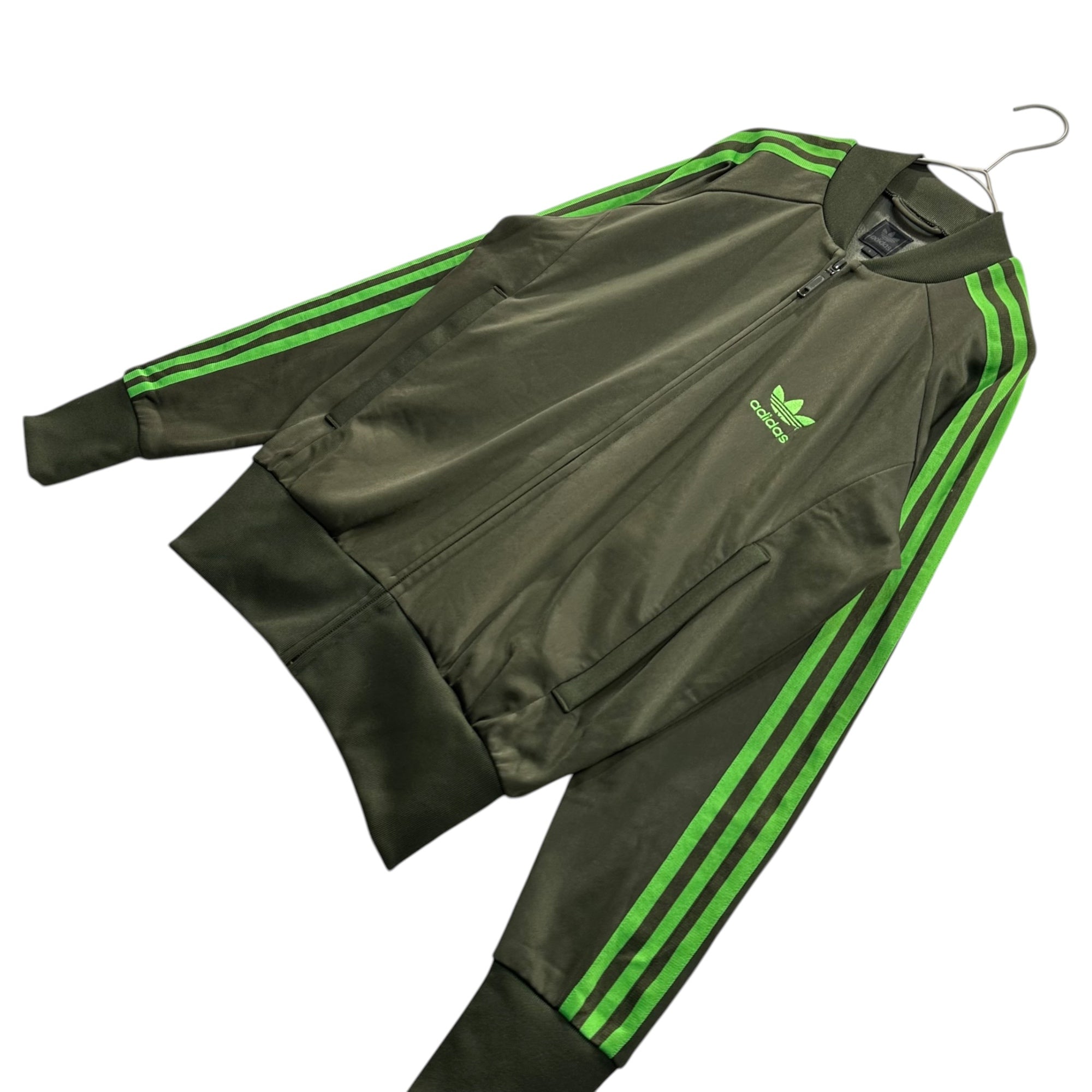 adidas(アディダス) 00's track jacket トラック ジャケット 777454 S グリーン×カーキ 国旗タグ ブルゾン