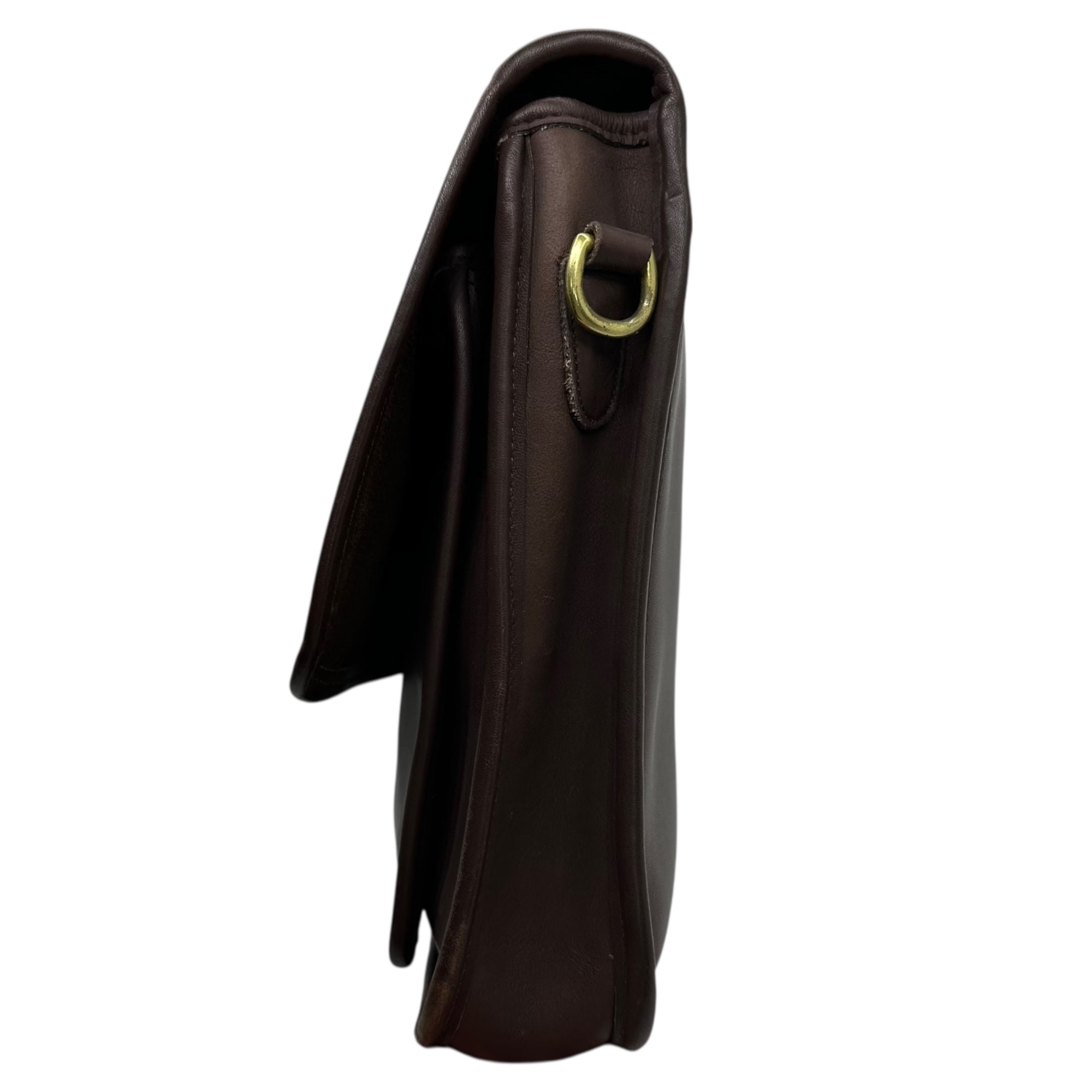 OLD COACH(オールドコーチ) Willis Turnlock Leather 2-Way briefcase ウィリス ターンロック レザー 2WAY ブリーフ ケース 5181 ブラウン ビジネス ショルダー バッグ