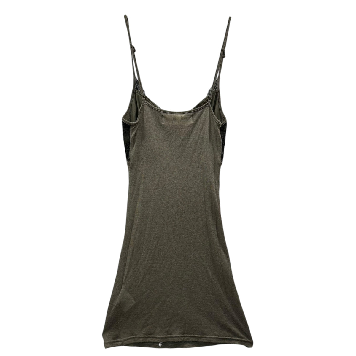 SHARE SPIRIT(シェアースピリット) Lace-trimmed camisole レース 切替 キャミソール KS1221 36 カーキ×ブラック