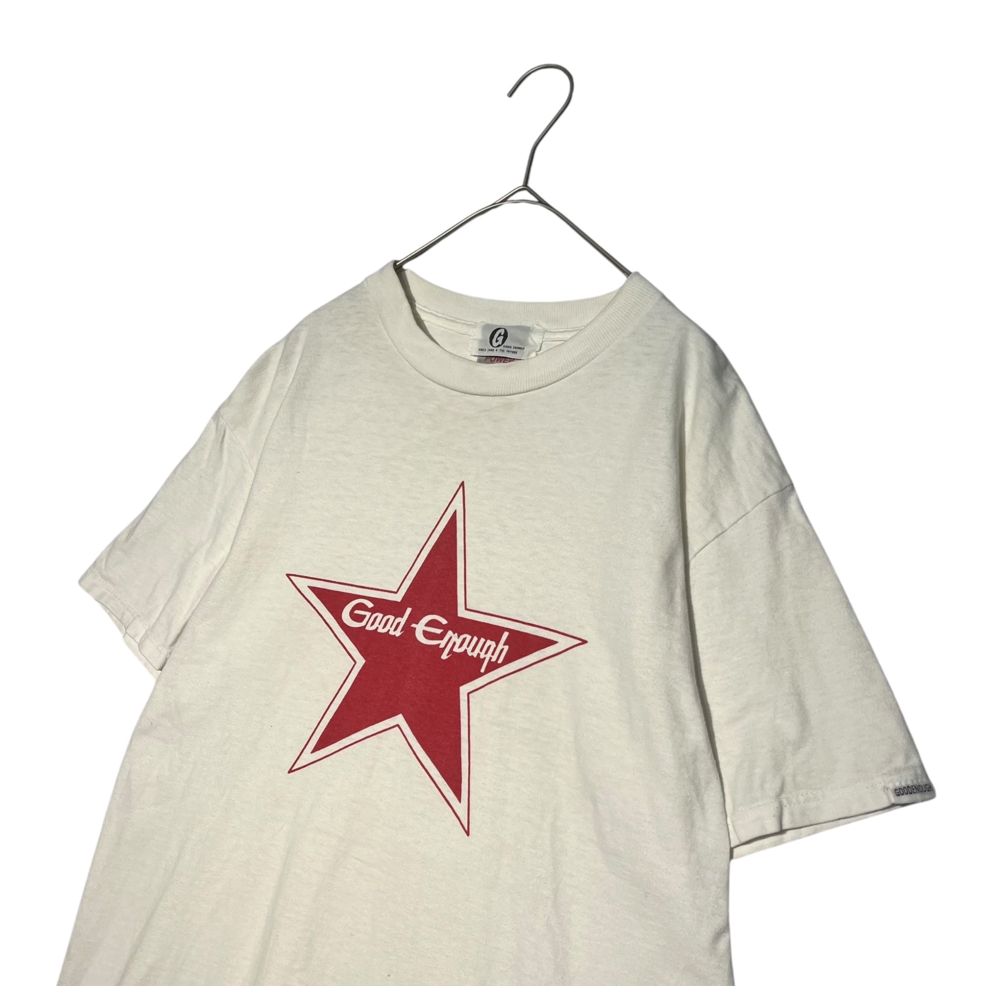 GOODENOUGH(グッドイナフ) 90's Initial Star Print T-Shirt 初期 スター プリント Tシャツ 90年代 M ホワイト×レッド