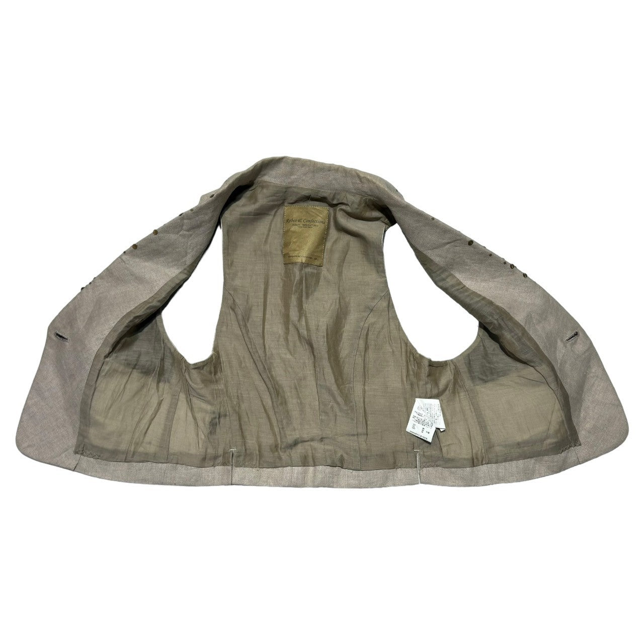 ROBES&CONFECTIONS(ローブスアンドコンフェクションズ) スパンコール装飾ベスト SiZE FREE ベージュ 襟汚れ有