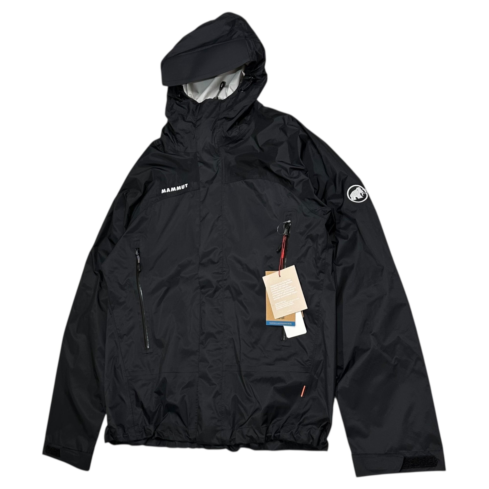 MAMMUT(マムート) Microlayer 2.0 HS Hooded Jacket AF Men マイクロレイヤー 2.0 ハードシェル フーデッド ジャケット アジアンフィット 1010-28651 M ブラック シェル マウンテンパーカー アウトドア