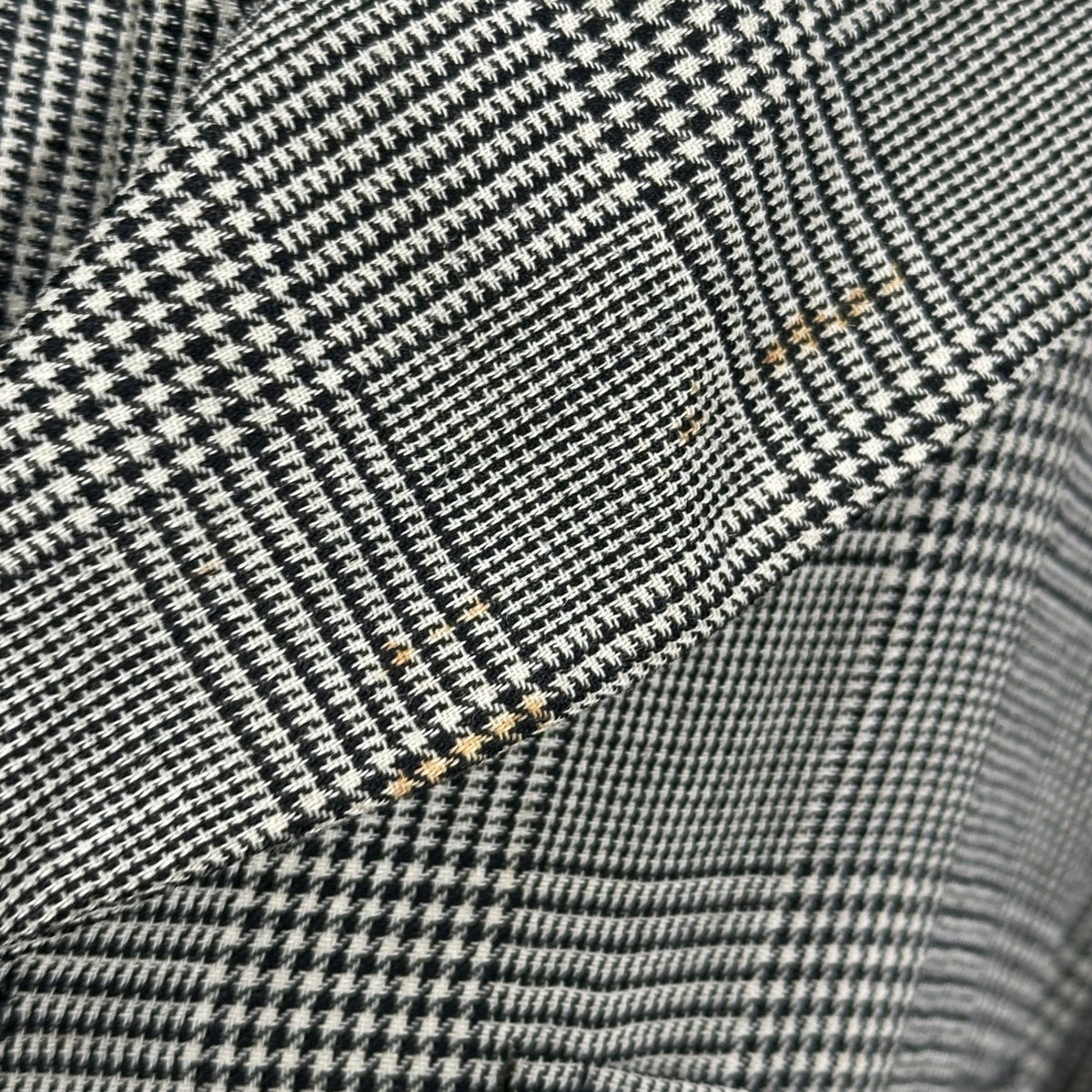 robe de chambre COMME des GARCONS(ローブドシャンブルコムデギャルソン) 1999SS Wool and Nylon Glen Check Half Coat ウール ナイロン グレンチェック ハーフ コート RJ-100040 FREE ブラック×アイボリー AD1998 90s アーカイブ