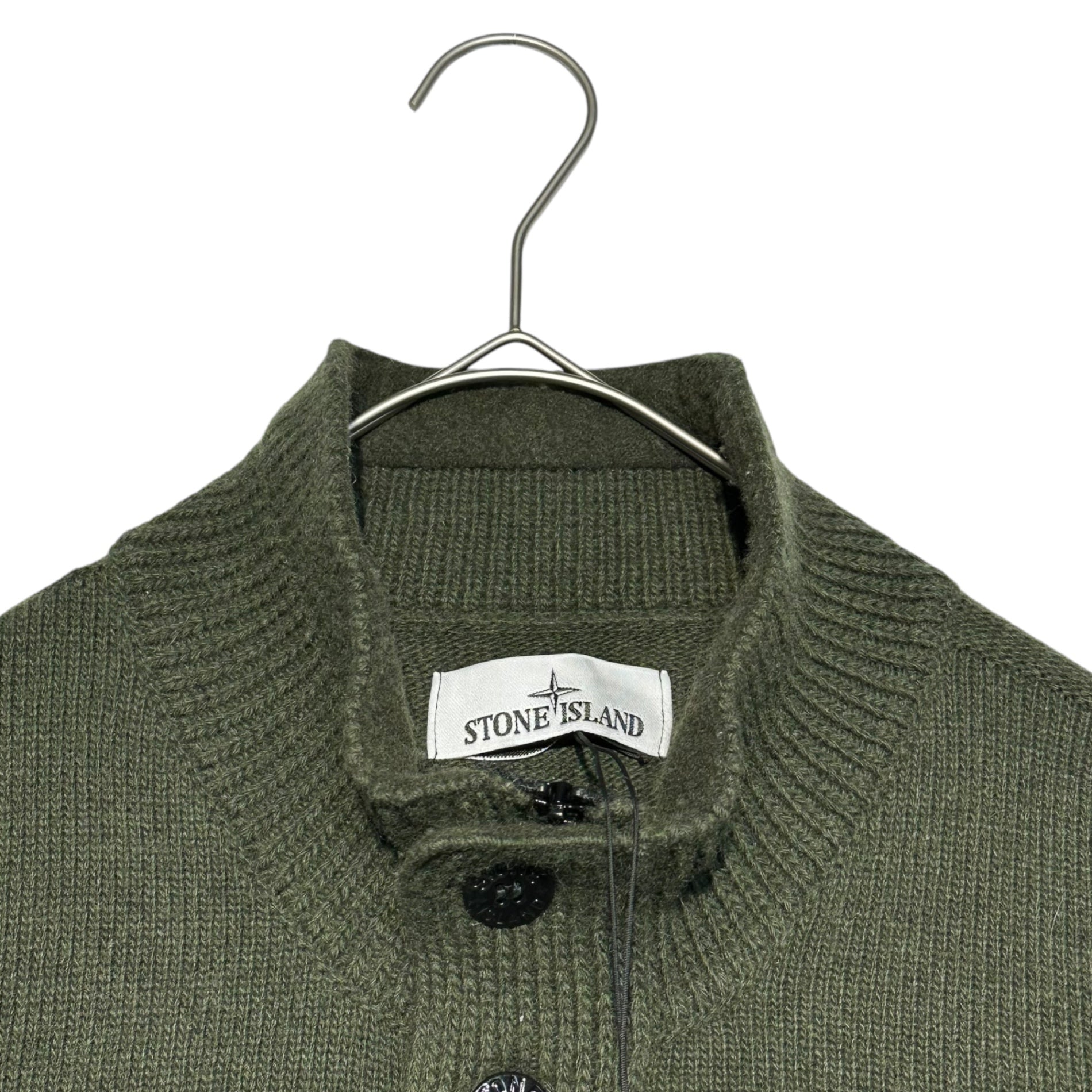 STONE ISLAND(ストーンアイランド) 23AW Half zip pullover knit ハーフ ジップ プルオーバー ニット 7915540A3 L オリーブ