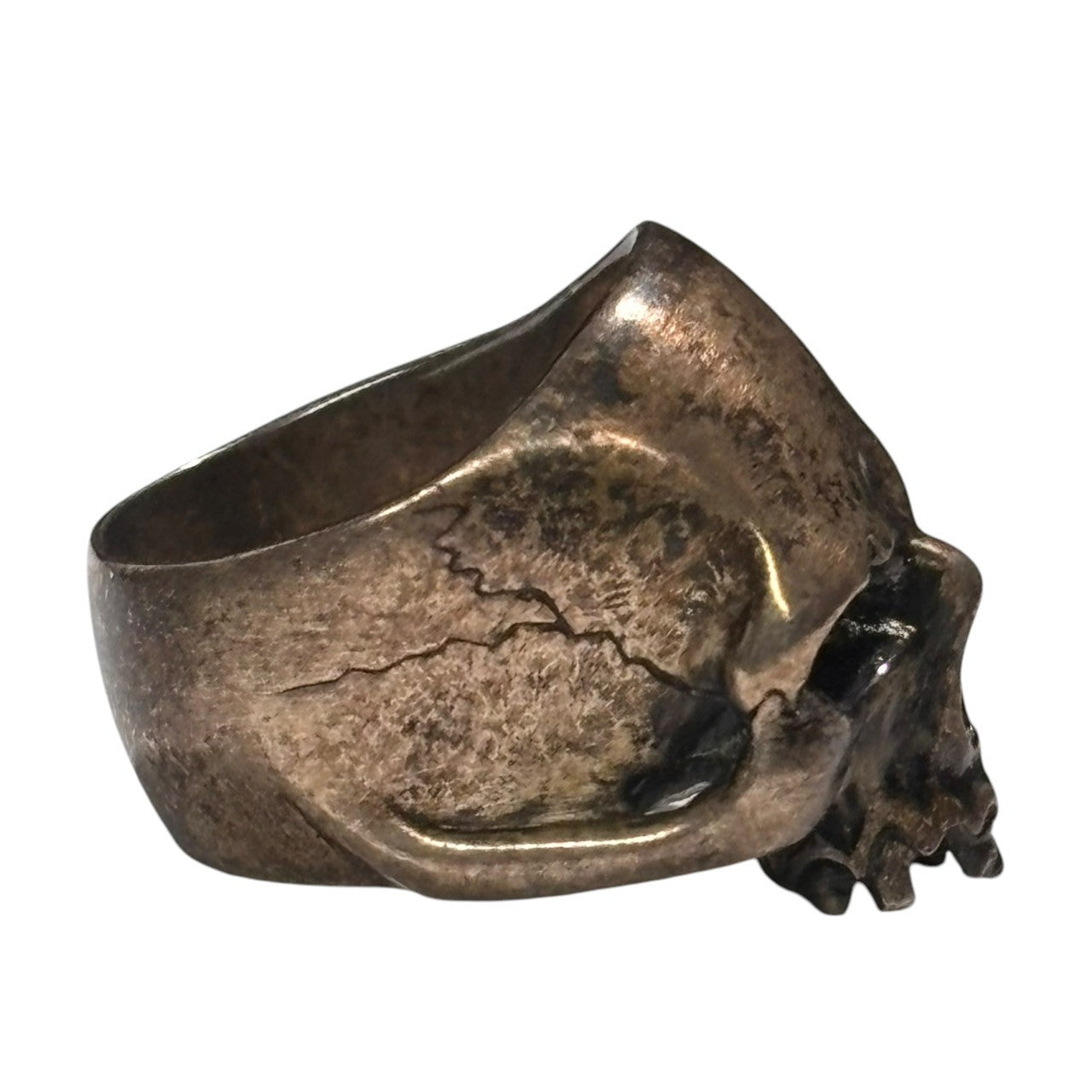 JAM HOME MADE(ジャムホームメイド) Black Coated Skull Ring ブラック コーティング スカル リング 13~14号 シルバー 全体コーティング剥げ有