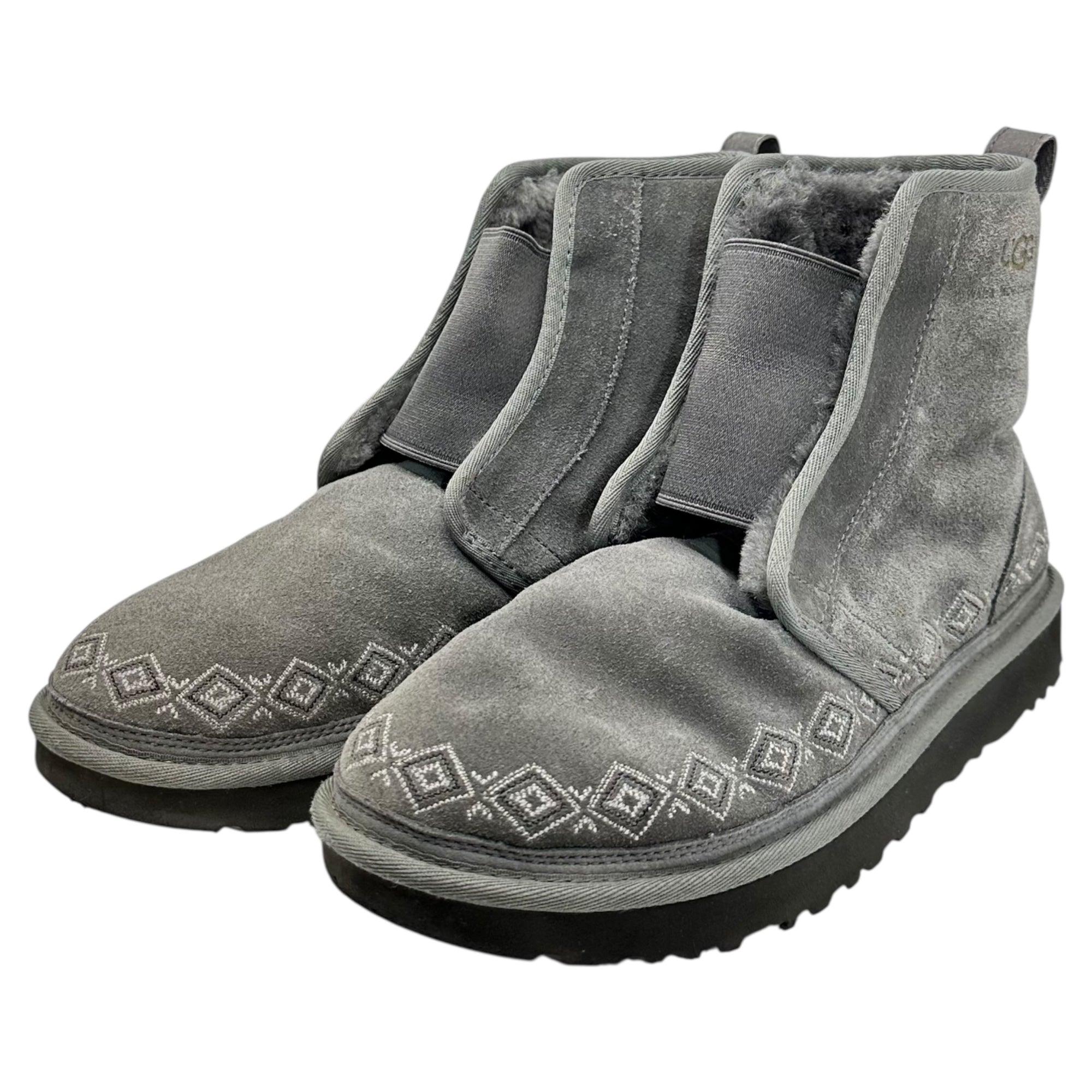 UGG(アグ) CLASSIC SHORT SPARKLE ZIP ムートン ブーツ F27118G 27cm グレー