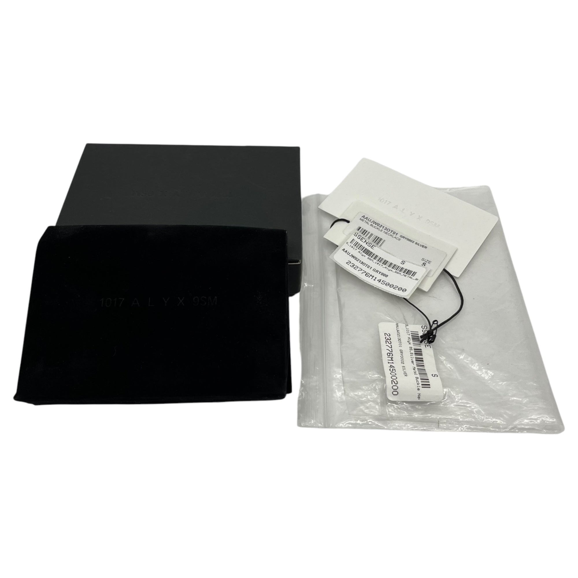 1017 ALYX 9SM(アリクス) Roller coaster buckle chain necklace ローラー コースター バックル チェーン ネックレス AAUJW213OT01 S シルバー GRY0002 コブラ アクセサリー 箱付