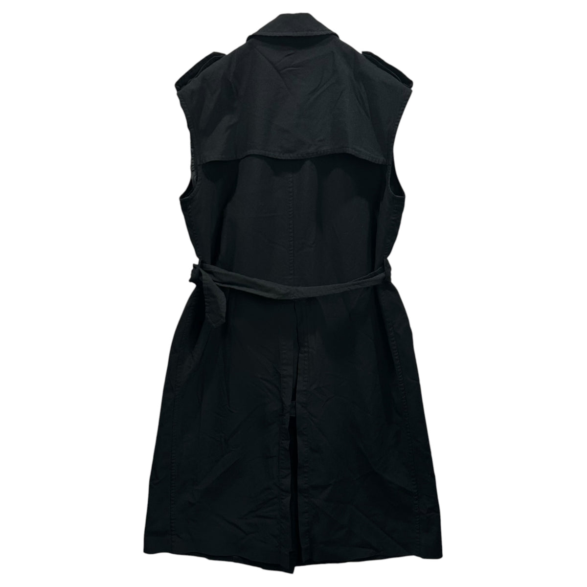 BLACK COMME des GARCONS(ブラックコムデギャルソン) 2021AW Polyester Sleeveless Trench Coat ポリエステル スリーブレス トレンチ コート 1H-J020 XS ブラック AD2021
