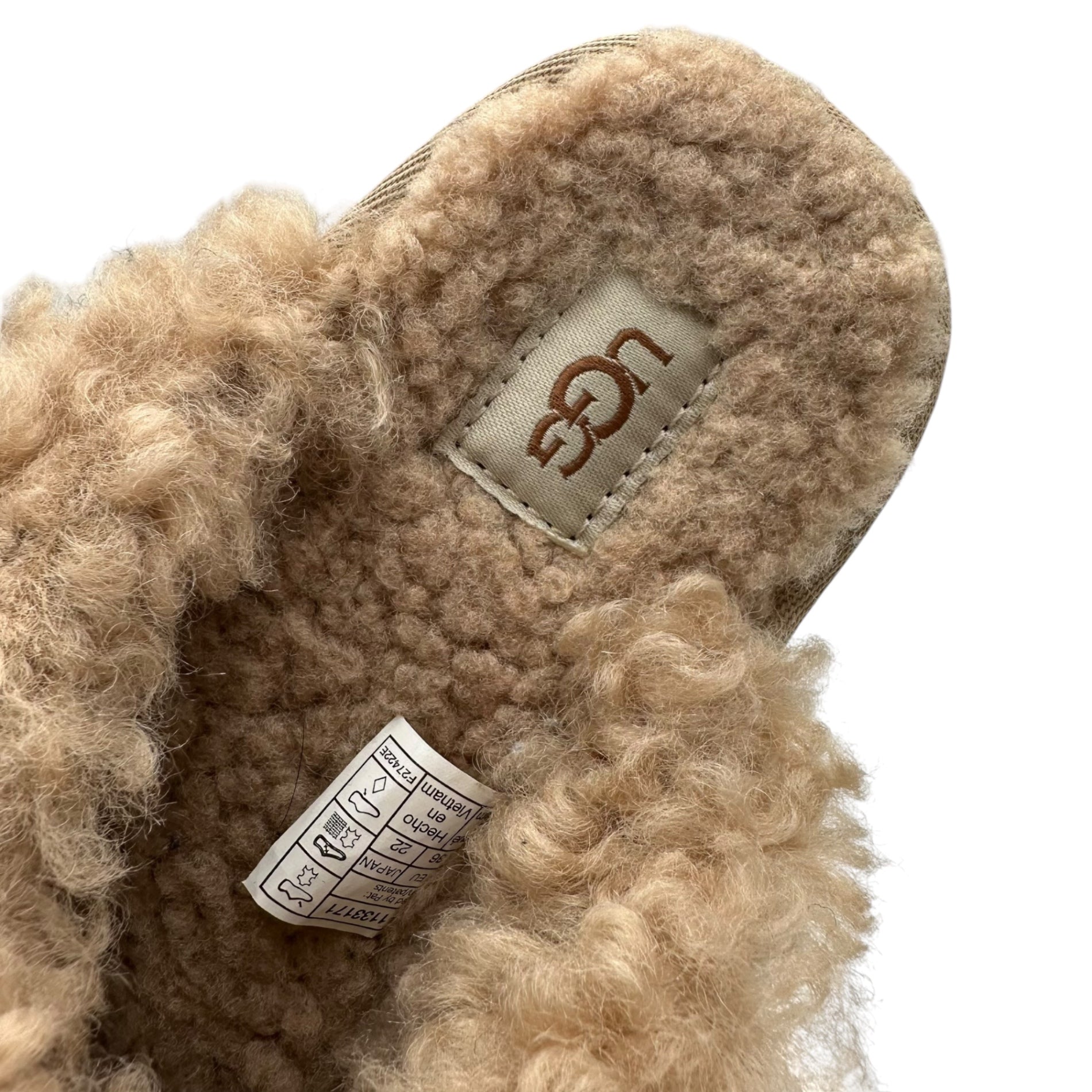 UGG(アグ) Maxi Curly Platform Sandal マキシ カーリー プラットフォーム プードル サンダル S/N1133171 24 ベージュ