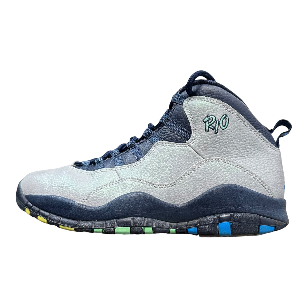 NIKE(ナイキ) AIR JORDAN 10 RETRO エアジョーダン 10 310805-019 27.5cm グレー×ネイビー ハイカット スニーカー