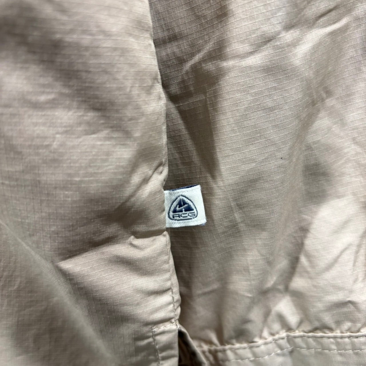 NIKE ACG(ナイキエーシージー) 90's~00's 2WAY Fishing L/S Shirt フィッシング 長袖 シャツ S1 SFD M ベージュ Y2K テック