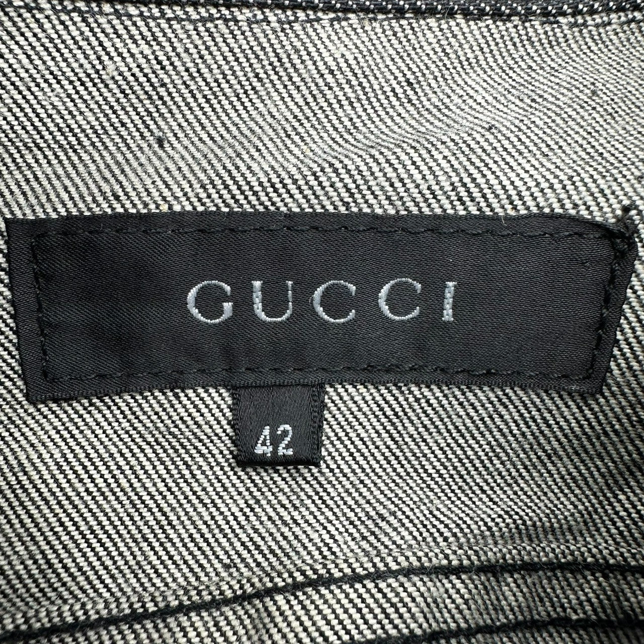 GUCCI(グッチ) Tom Ford Period Sherry Line Cotton Black Denim Jacket トムフォード期 シェリーライン コットン ブラック デニム ジャケット 207-1059-7169 42(L程度) ブラック