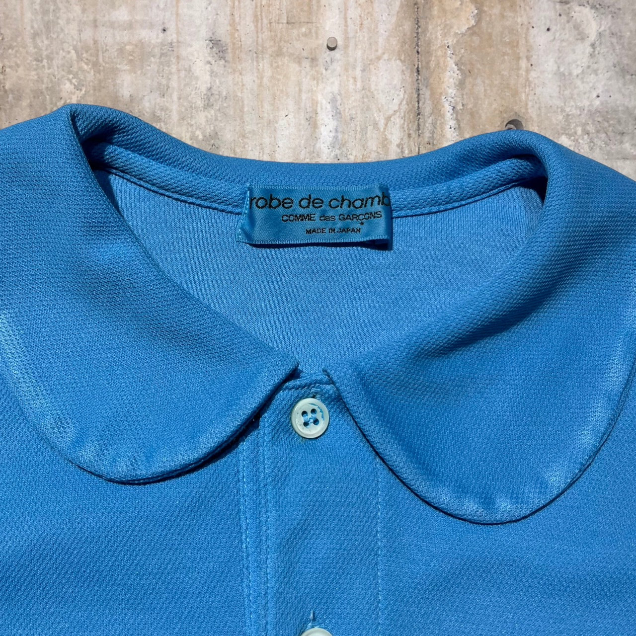robe de chambre COMME des GARCONS(ローブドシャンブルコムデギャルソン) 90~00's丸襟ポロシャツ 表記なし(S~M程度) ブルー