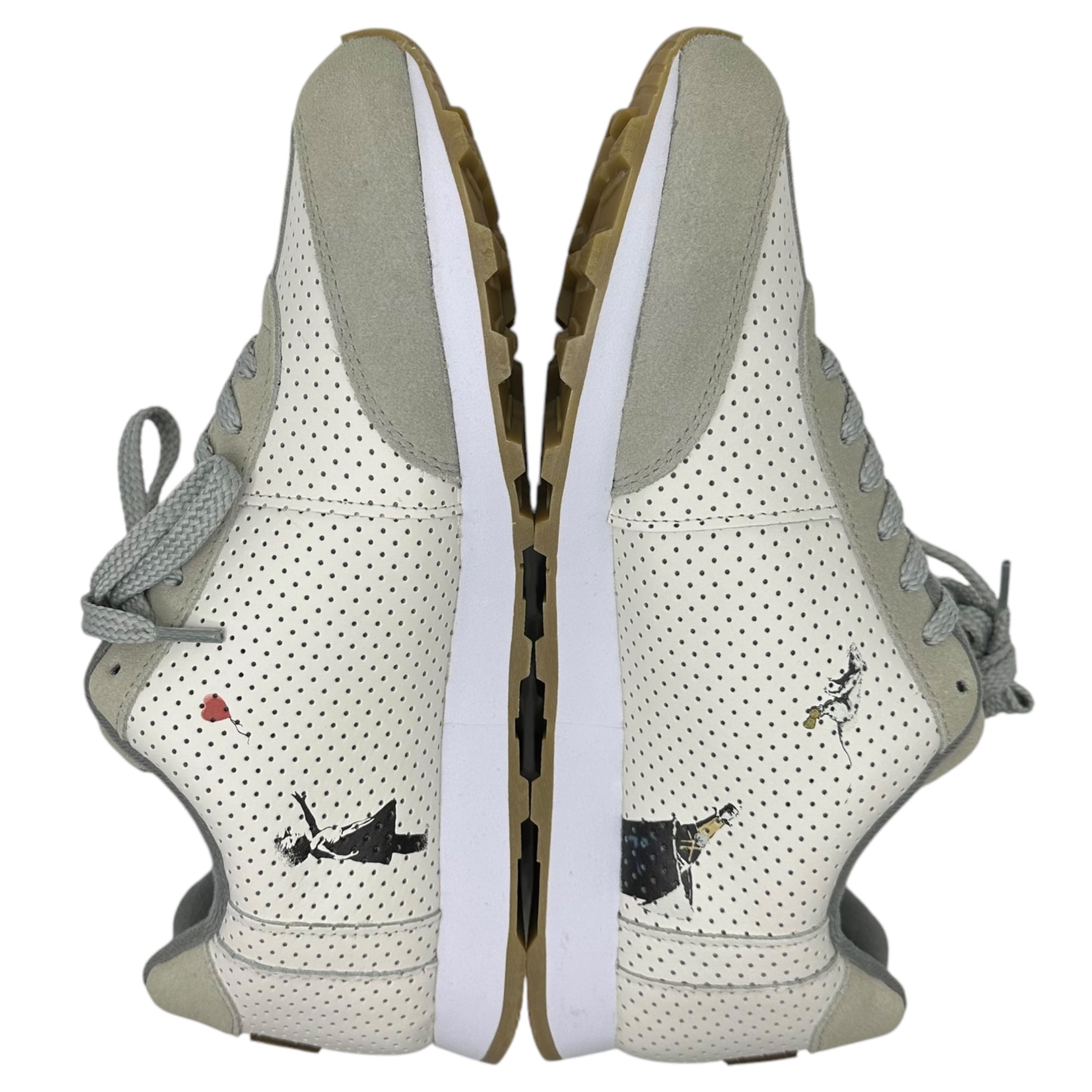 Sangacio(サンガッチョ) にゅ〜ず MOM BRANDALISED ブランダライズド 26.5cm ホワイト×グレー コラボ バンクシー ローカット スニーカー via SANGACIO ヴィア・サンガチオ