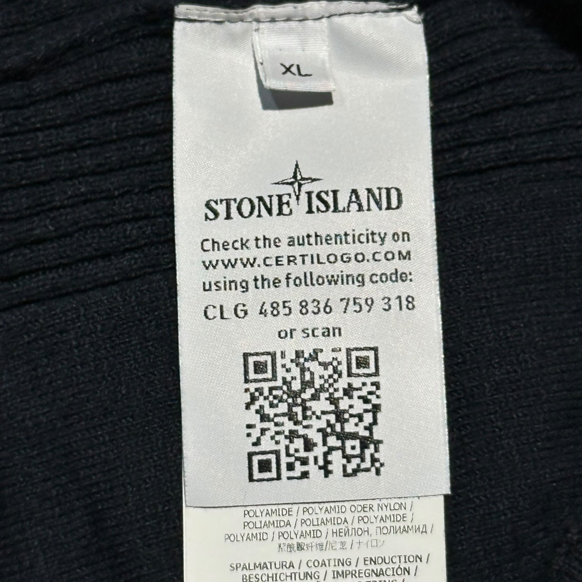 STONE ISLAND(ストーンアイランド) 21SS Nylon metal hood knit hoodie ナイロン メタル フード ニット パーカー 7415545B0 XL ネイビー