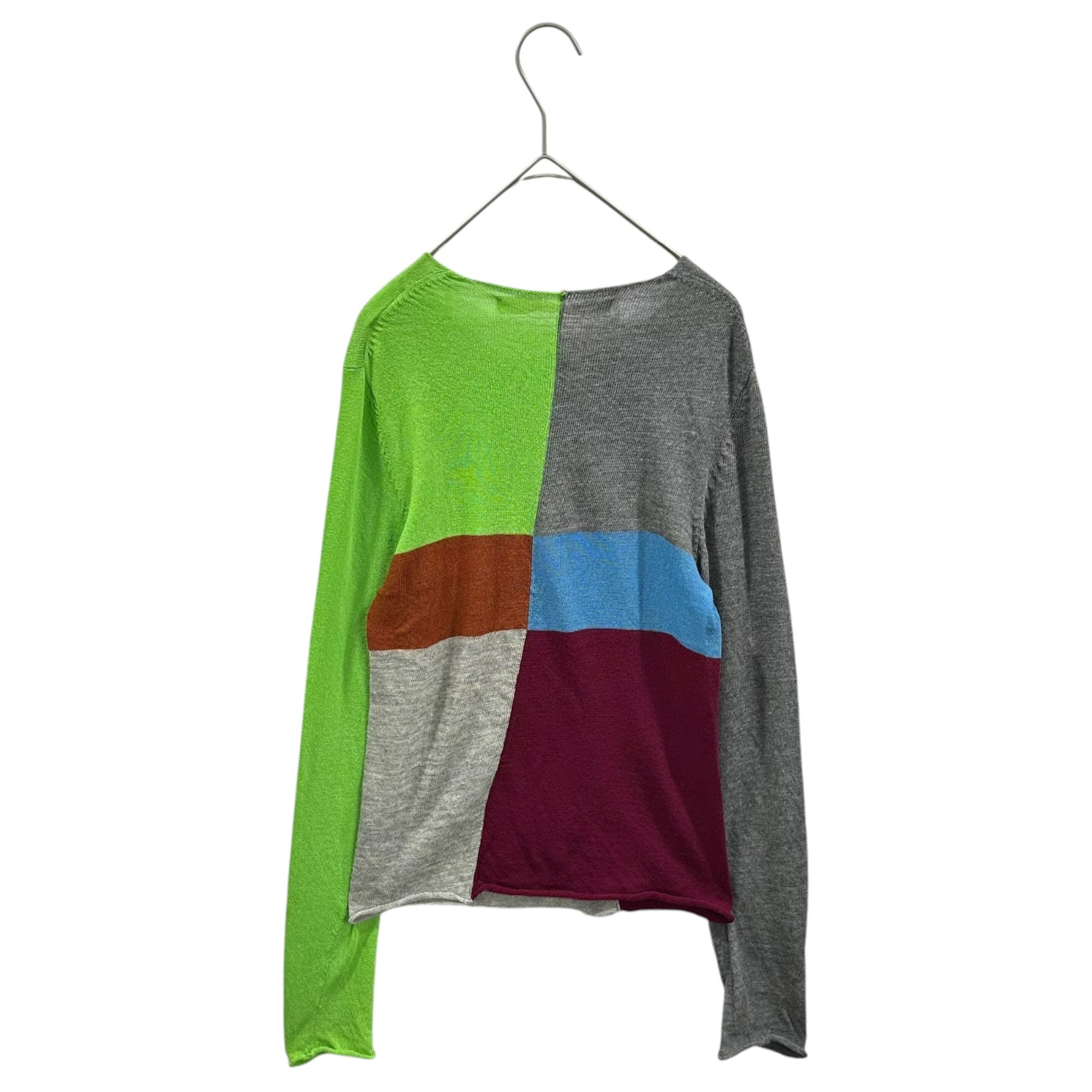 COMME des GARCONS(コムデギャルソン) 1996SS Nylon-Blend Wool Panel Knit ナイロン混 ウール パネル ニット GN-100060 FREE マルチカラー AD1995 90s アーカイブ