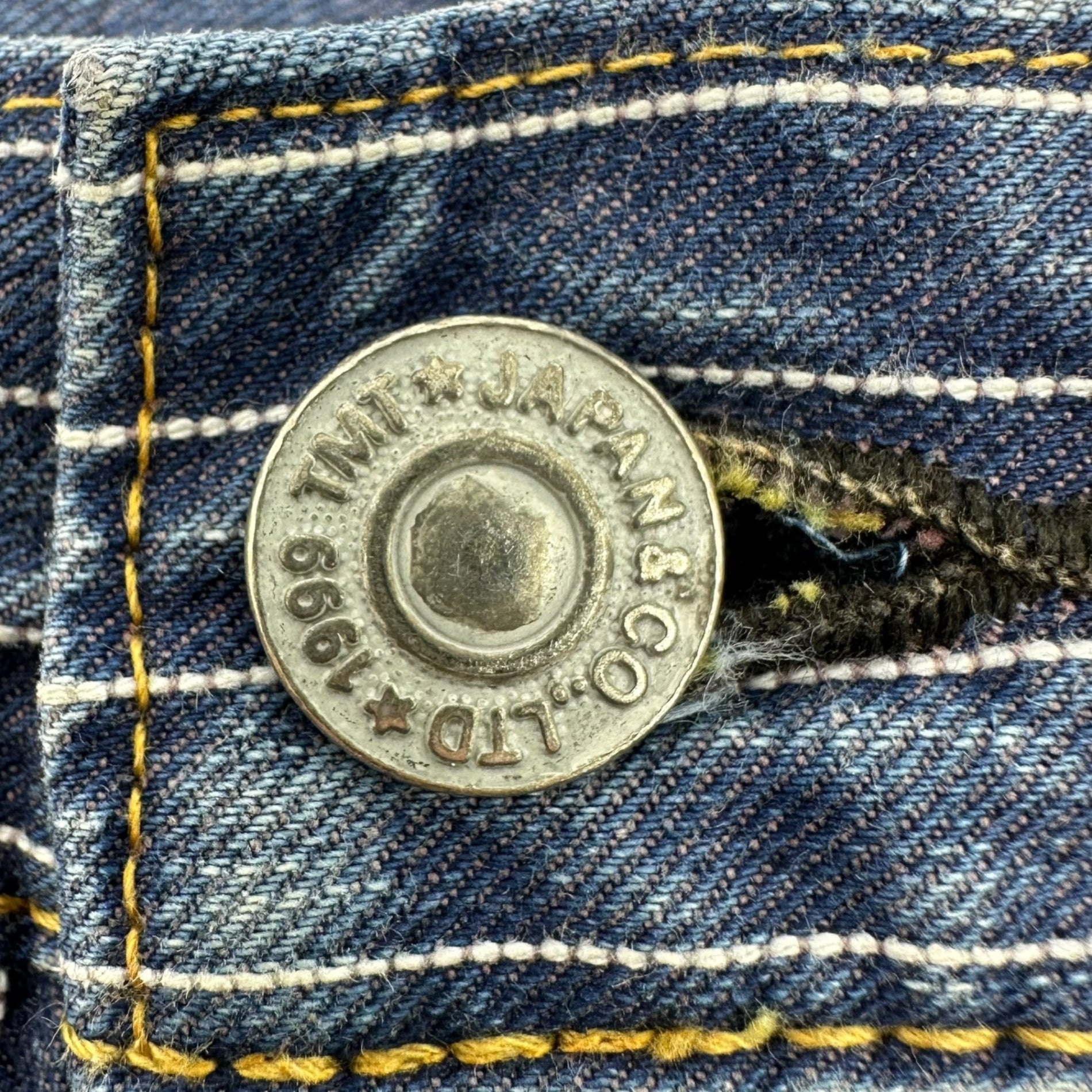TMT(ティーエムティー) 16AW Hickory Denim Pants ヒッコリー デニム パンツ TPT-F1514 L インディゴ×ホワイト