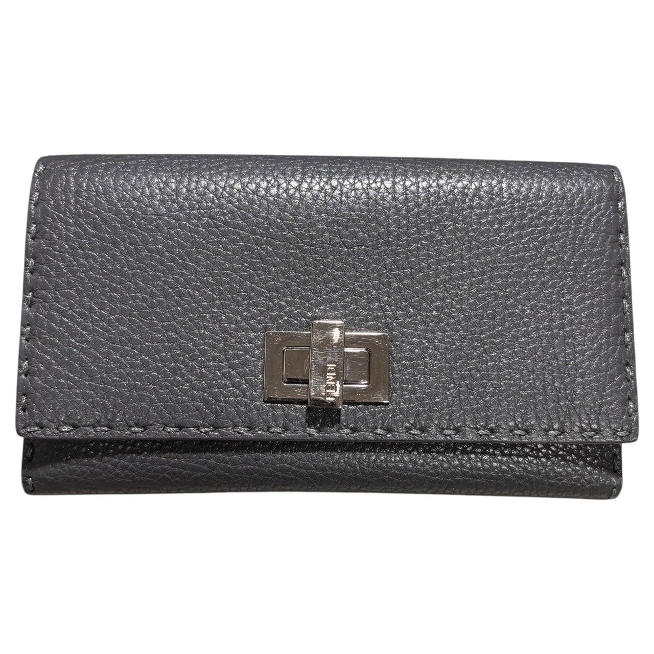 FENDI(フェンディ) PEEKABOO trifold long wallet ピーカブー 3つ折り 長財布 8M0308 グレー 箱付